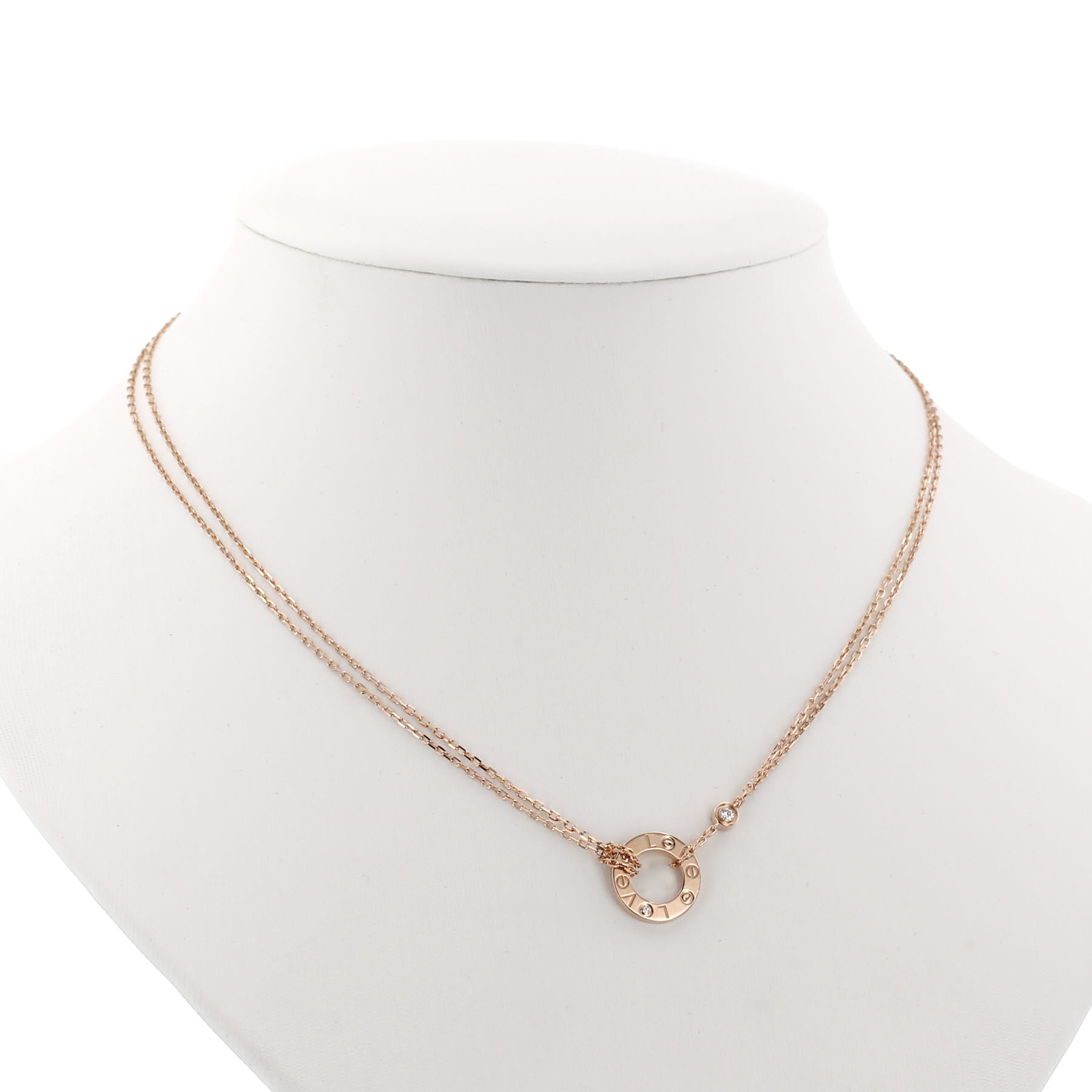 Cartier Love necklace in rose gold and diamonds