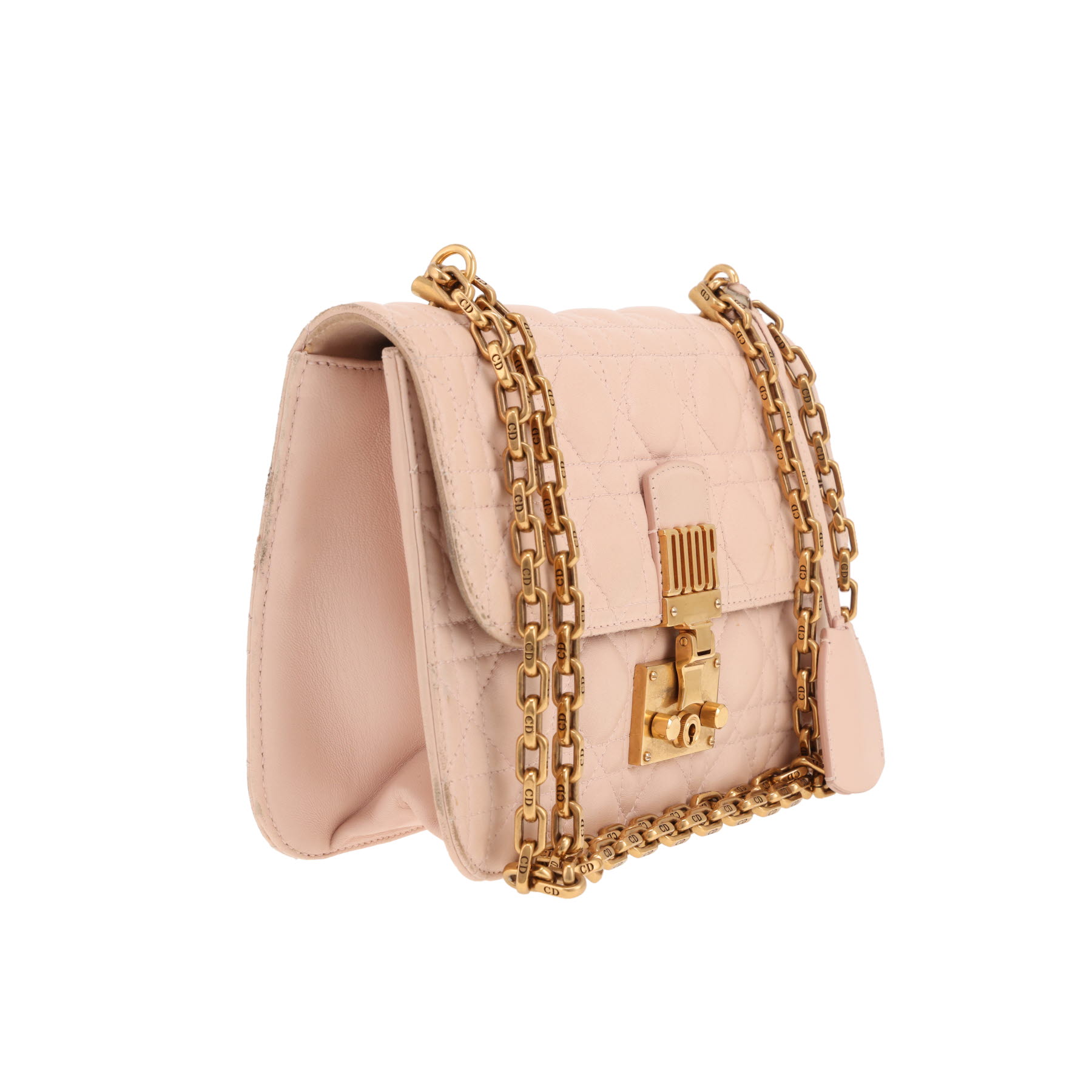 Sac à main Dior  Dioraddict en cuir cannage rose