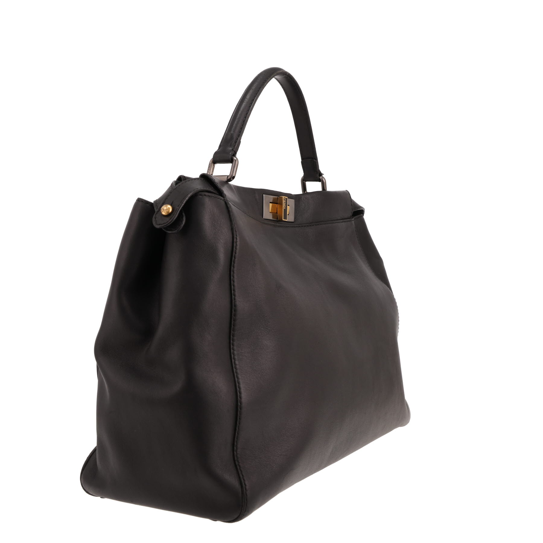 Sac à main Fendi  Peekaboo en cuir noir