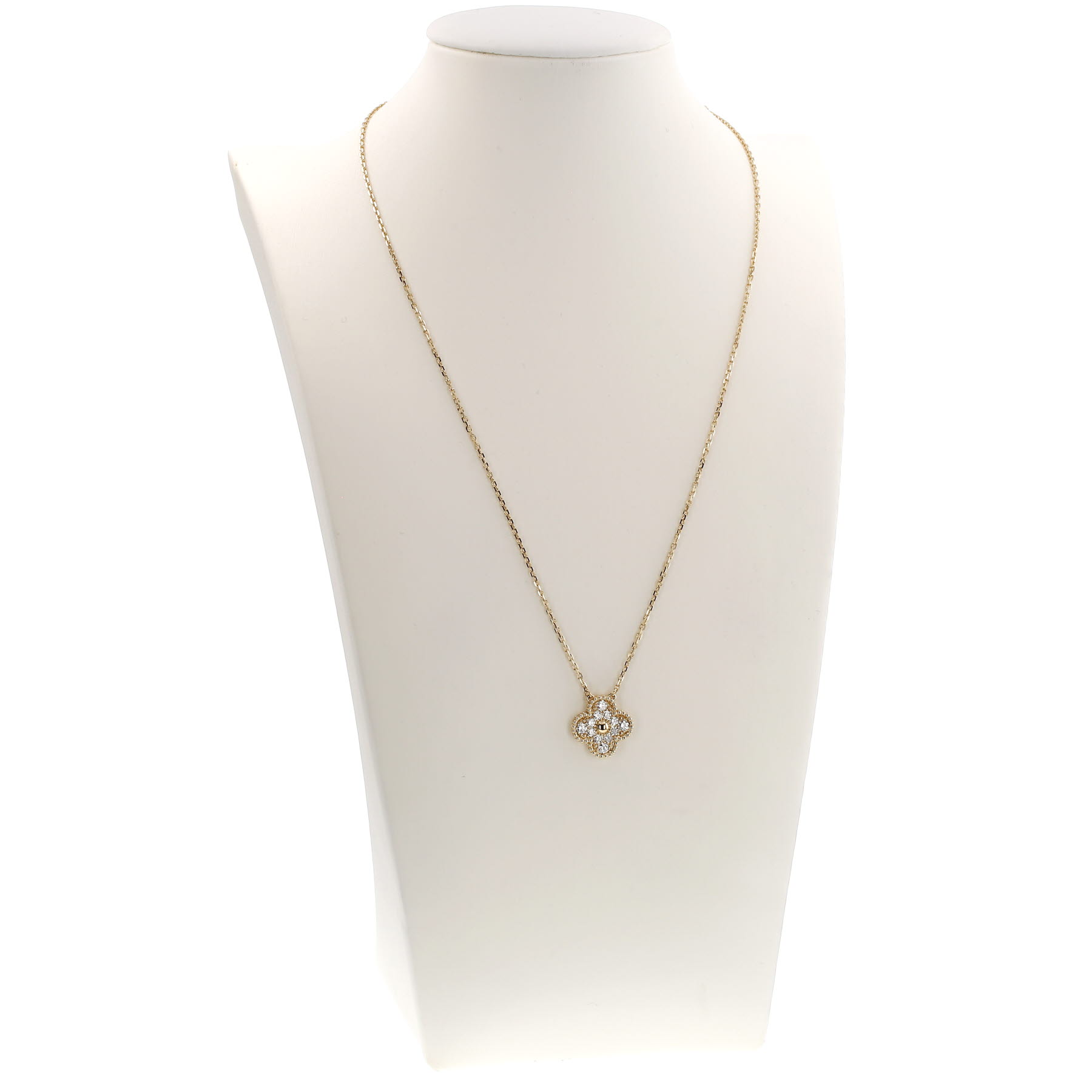Pendentif Van Cleef & Arpels Vintage Alhambra en or jaune et diamants