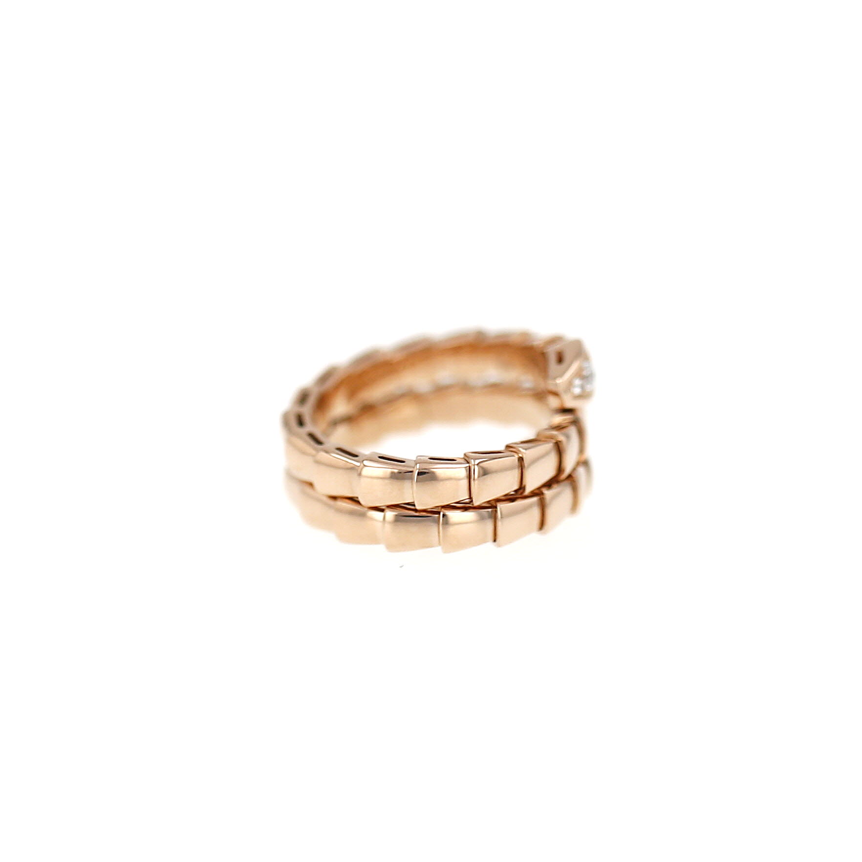 Anillo Bulgari Serpenti Viper de oro rosa y diamantes