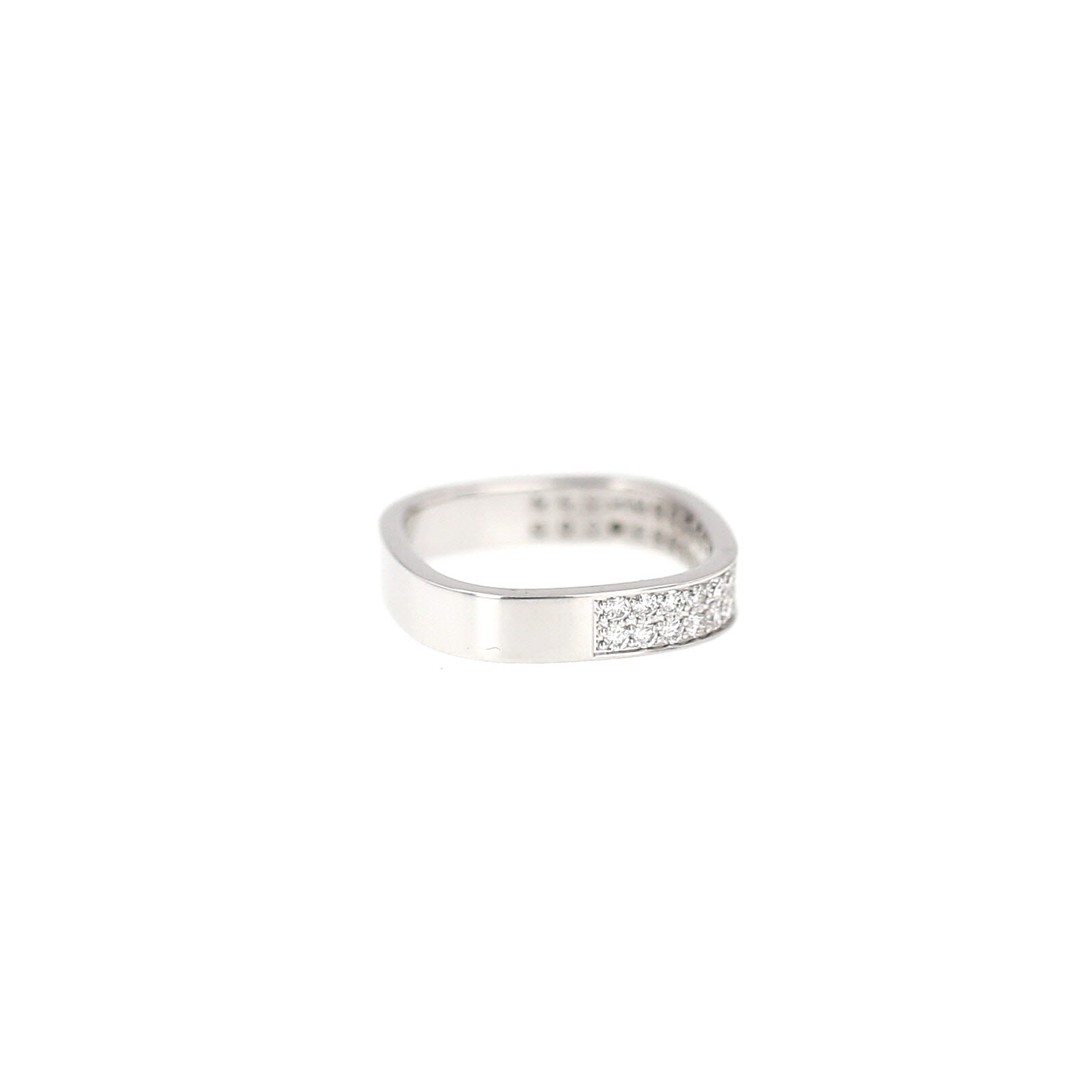 Alianza Dinh Van «Alliance Carrée» en oro blanco y diamantes
