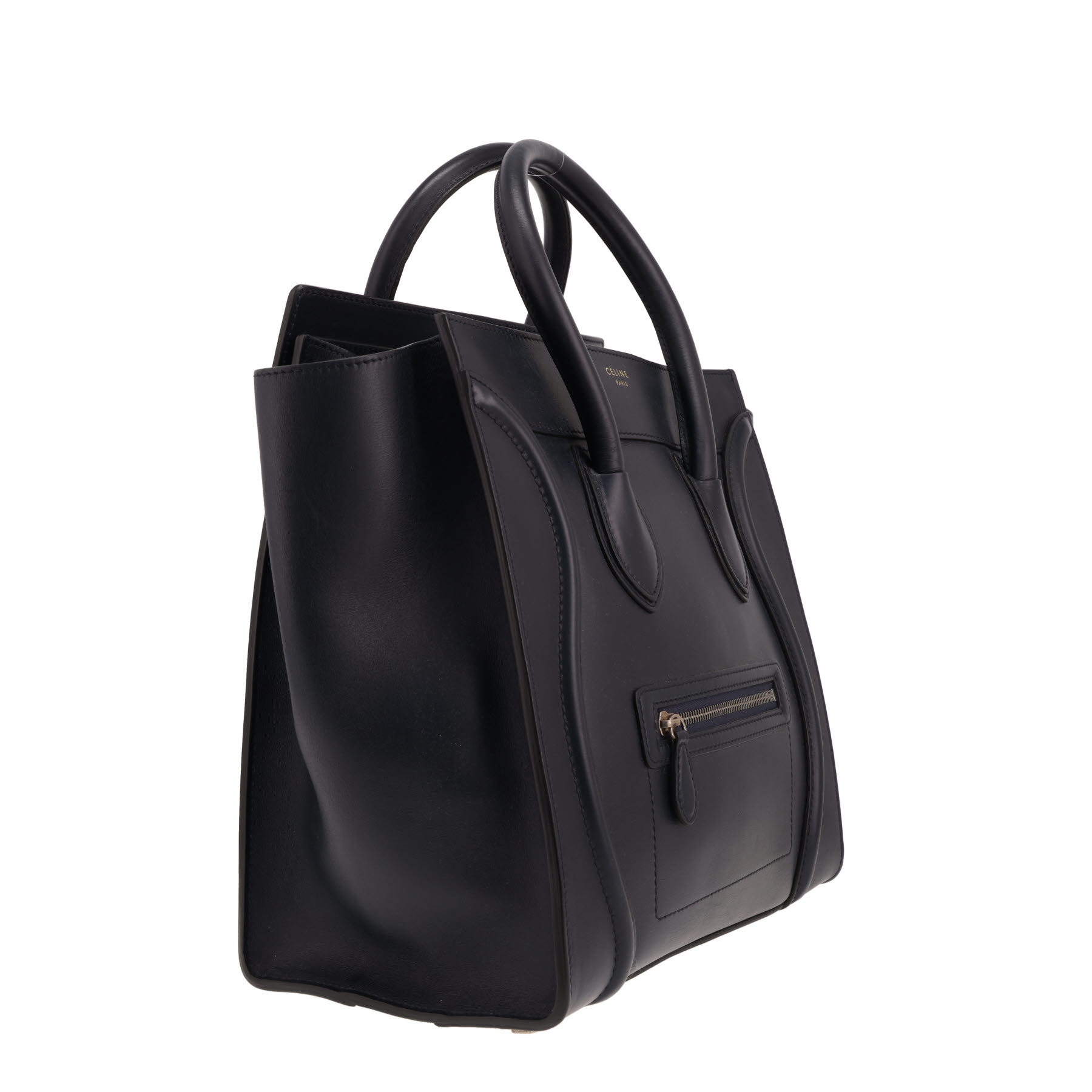 Bolso Celine «Luggage» de piel Bleu Marine