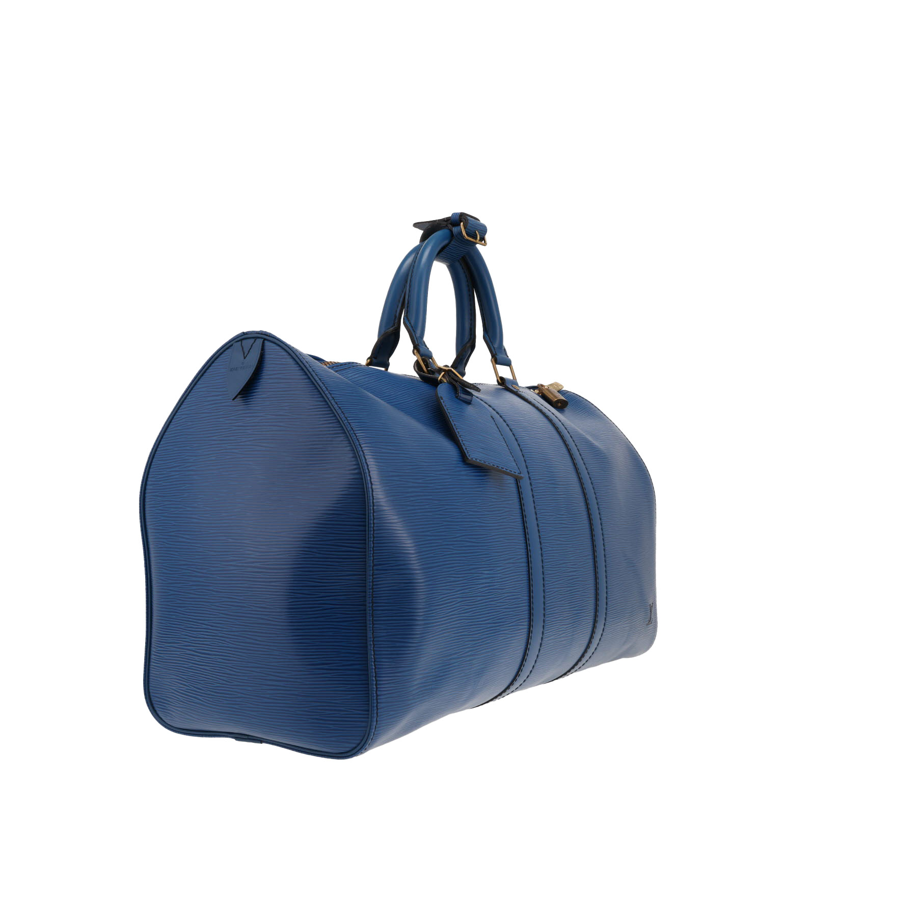Sac de voyage Louis Vuitton  Keepall 45 en cuir épi bleu