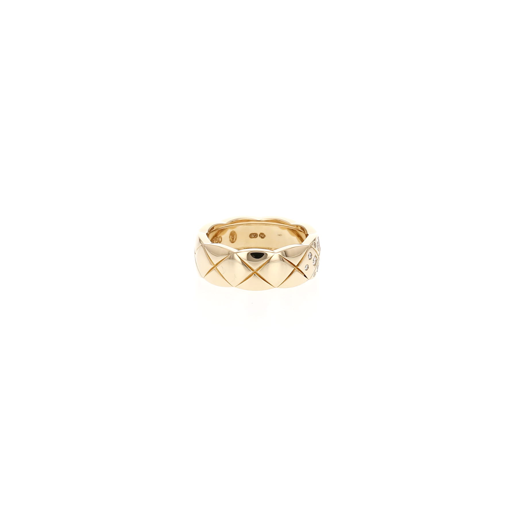 Bague Chanel Coco Crush moyen modèle en or jaune et diamants