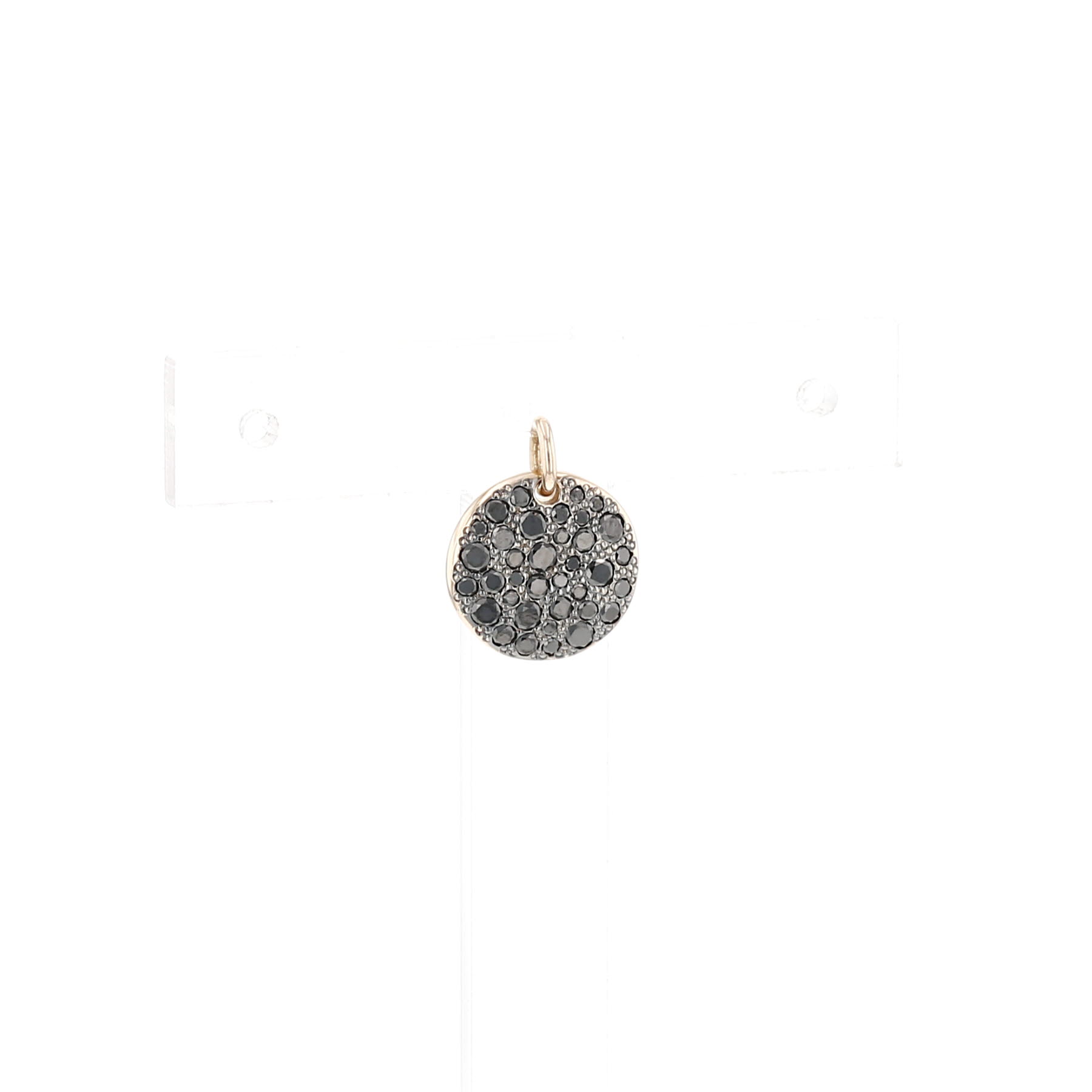 Pomellato Sabbia pendant, small version, in rose gold, blackened gold and black diamonds