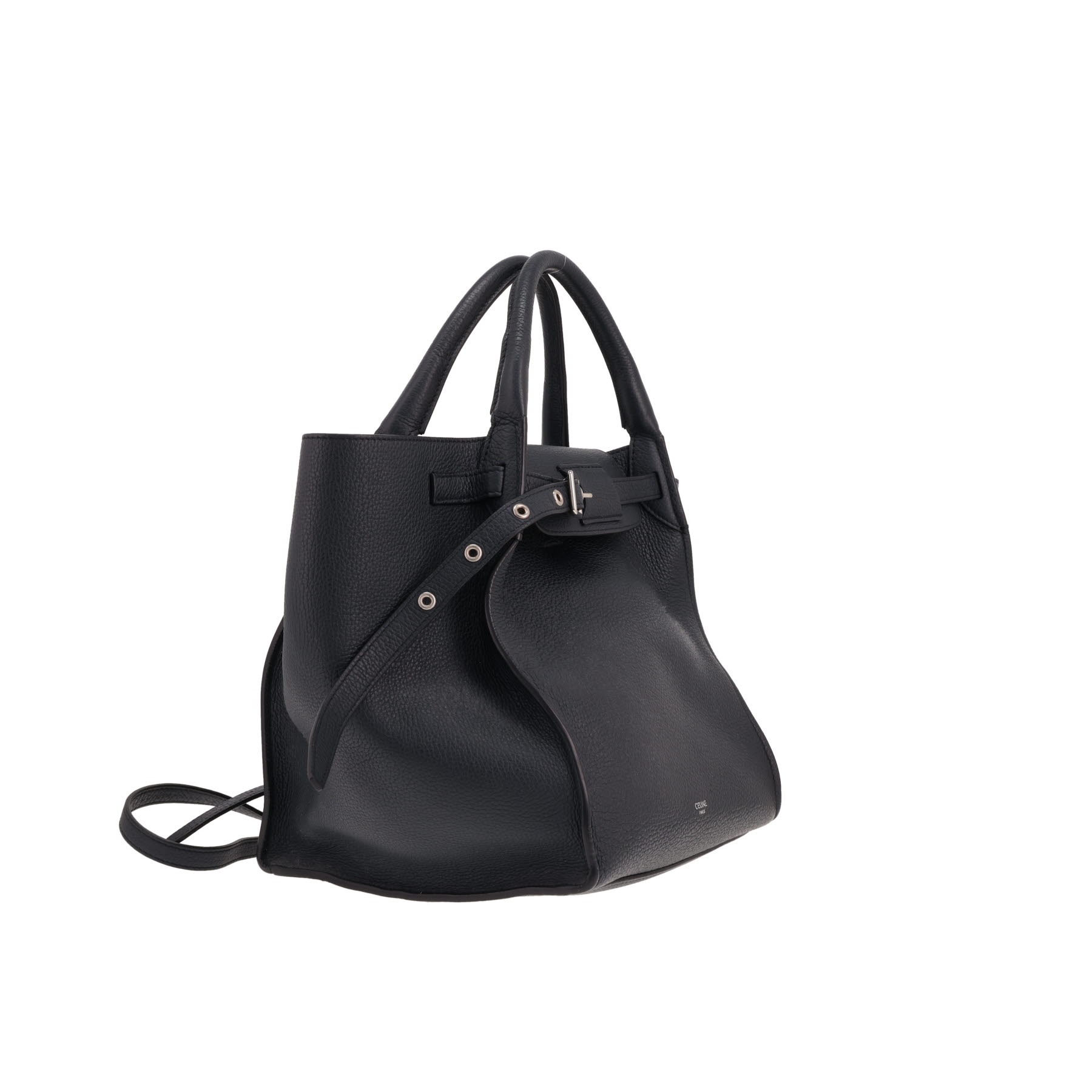 Borsa Celine  Big Bag in pelle martellata Bleu Marine