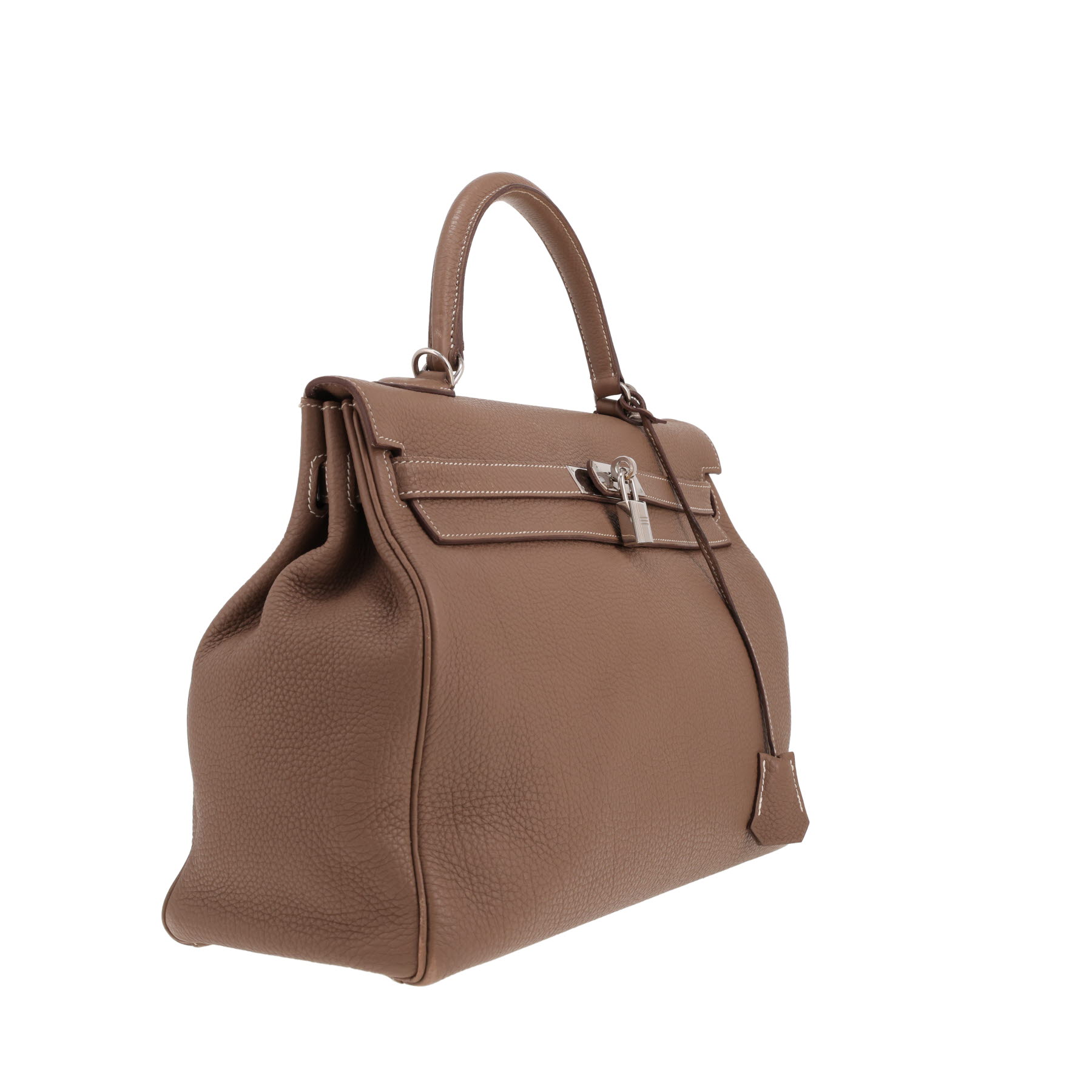 Hermès Kelly 35 cm handbag in Togo leather, in the ‘Étoupe’ colour