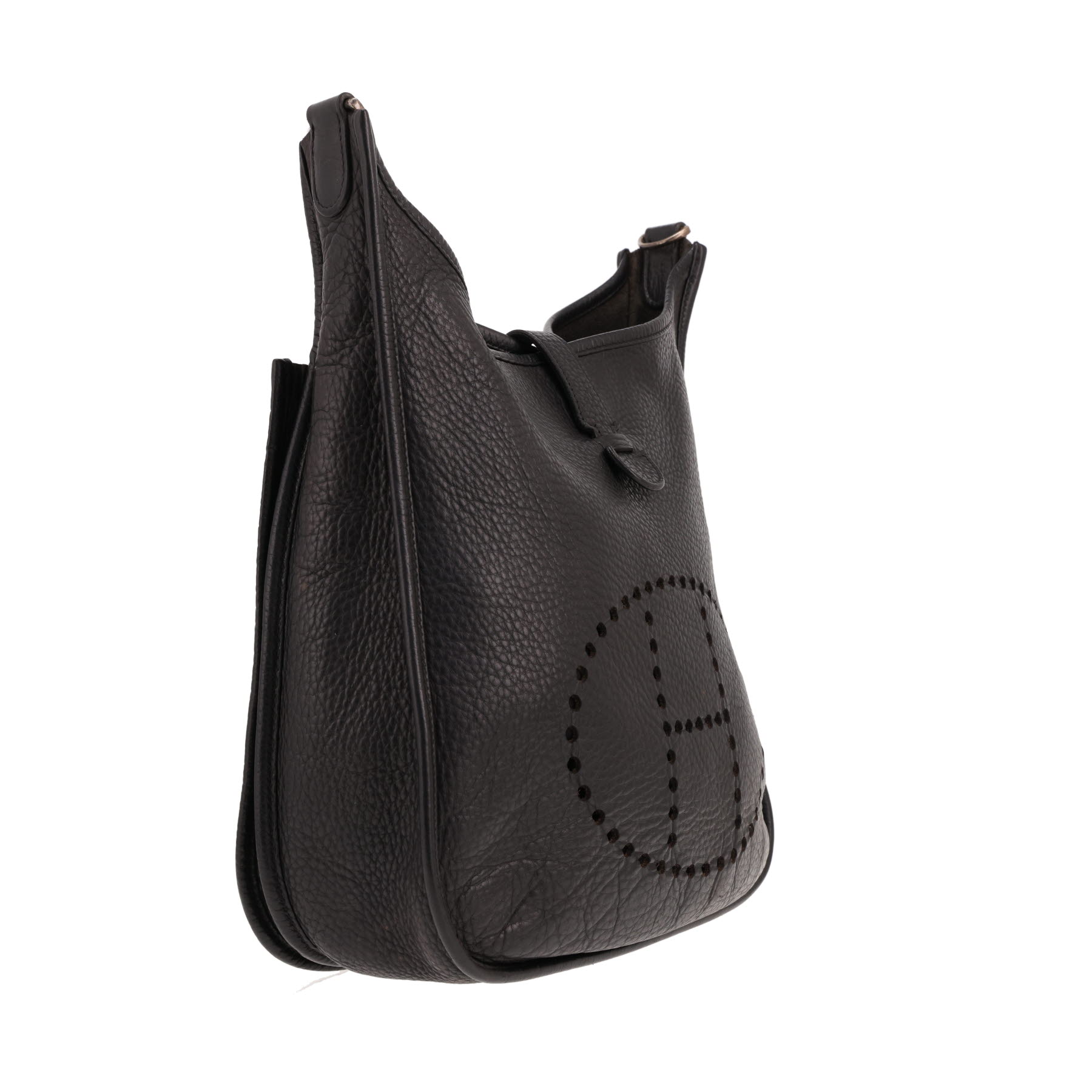 Hermès Evelyne 29 cm shoulder bag in black buffalo leather