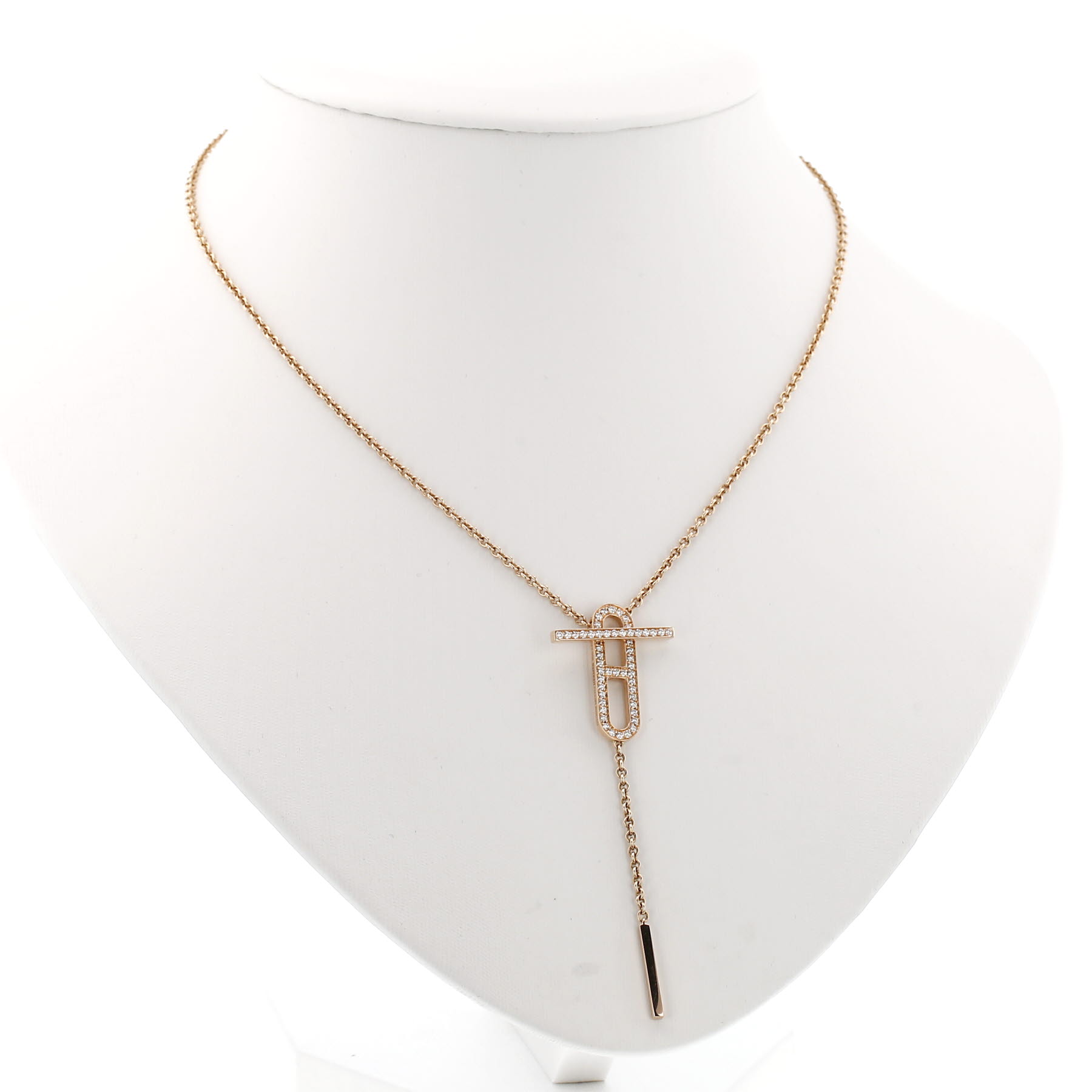 Hermès Ever Chaîne d’Ancre necklace in rose gold and diamonds