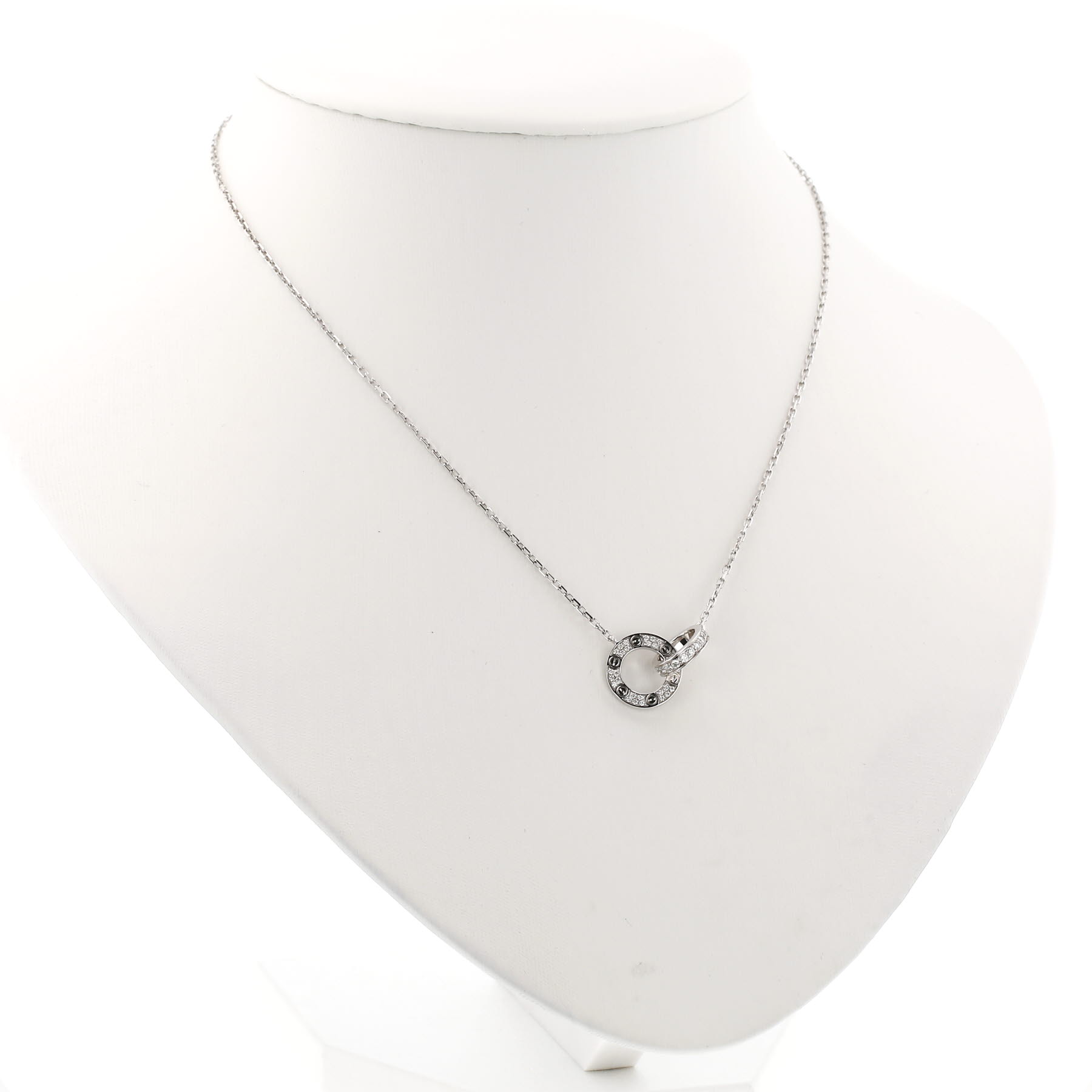 Collier Cartier Love en or blanc et diamants