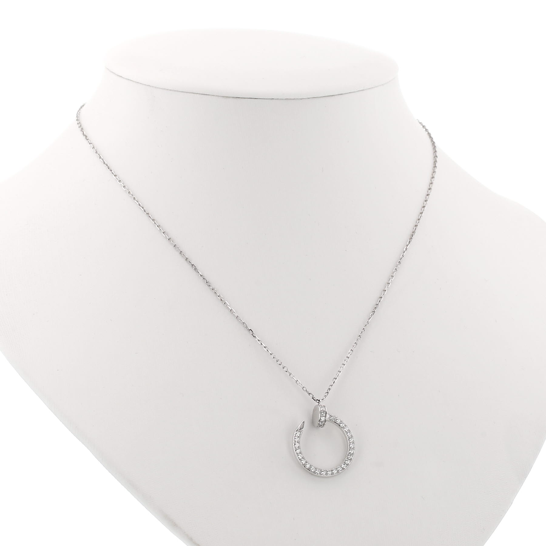 Collier Cartier Juste un clou en or blanc et diamants
