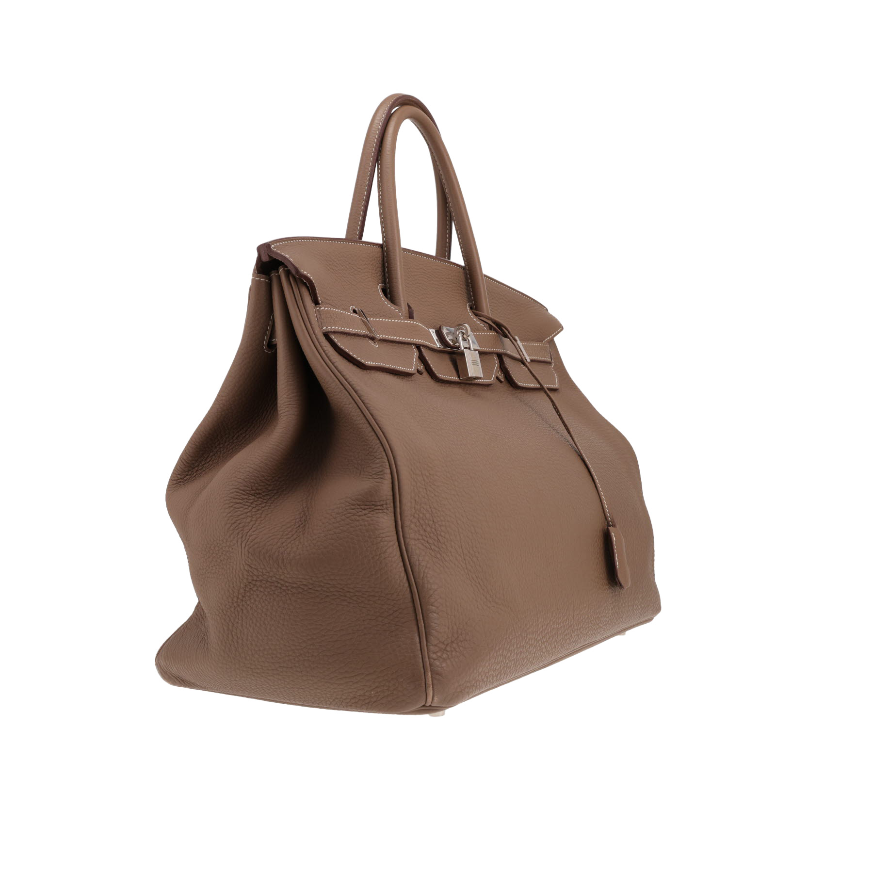 Bolso Hermès Birkin de 40 cm en piel Togo Étoupe color paja