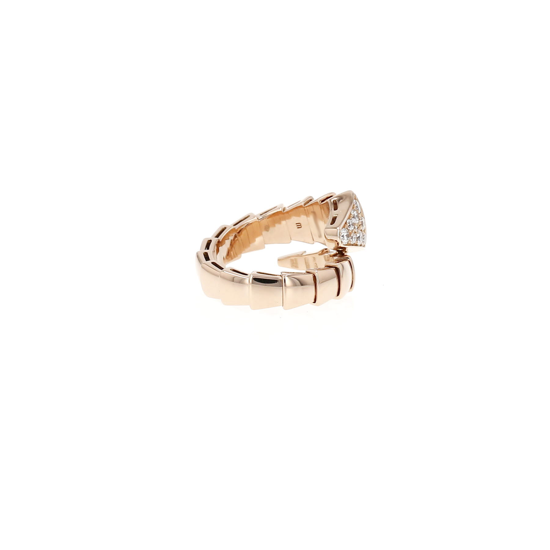 Bague Bulgari Serpenti Viper en or rose et diamants