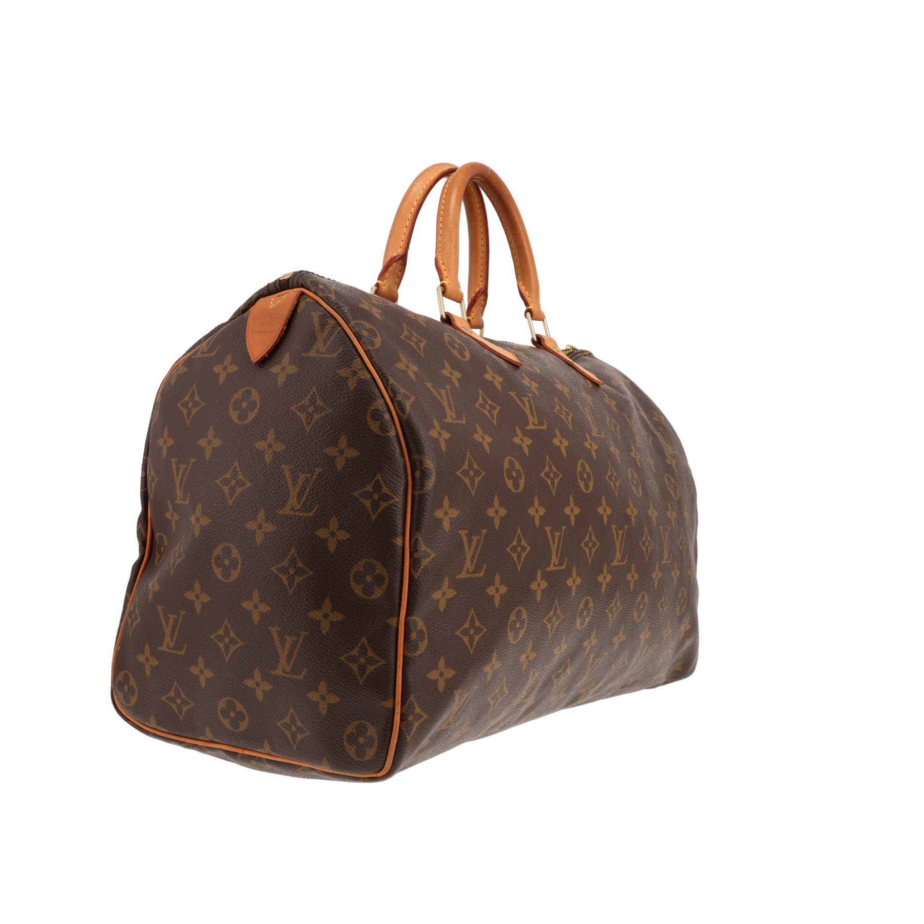 Bolso Louis Vuitton Speedy 40 de lona Monogram marrón y piel natural