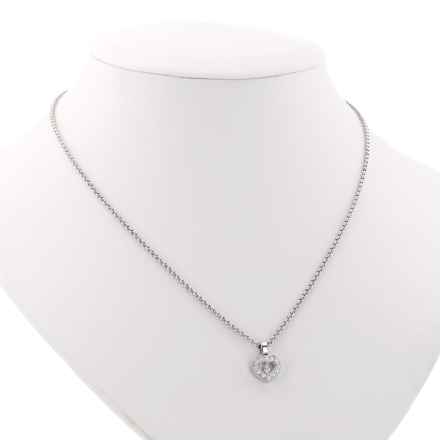 Collier Chopard Happy Diamonds en or blanc et diamants