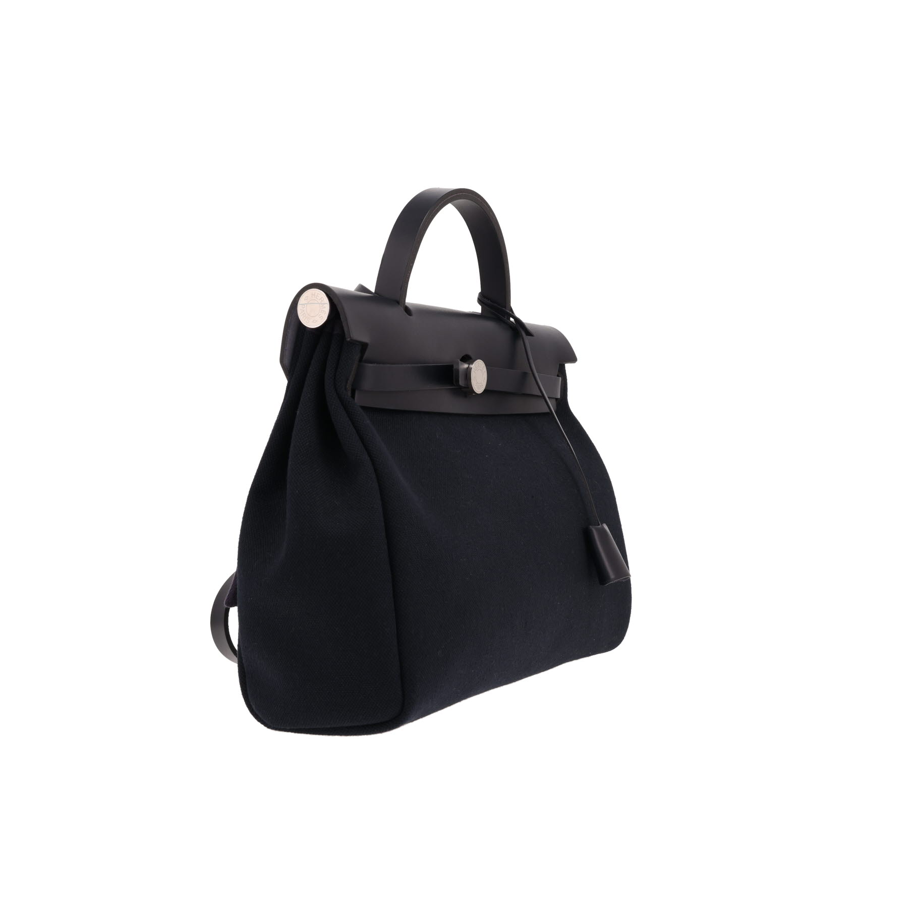 Hermès Herbag shoulder or handbag in blue canvas and blue leather