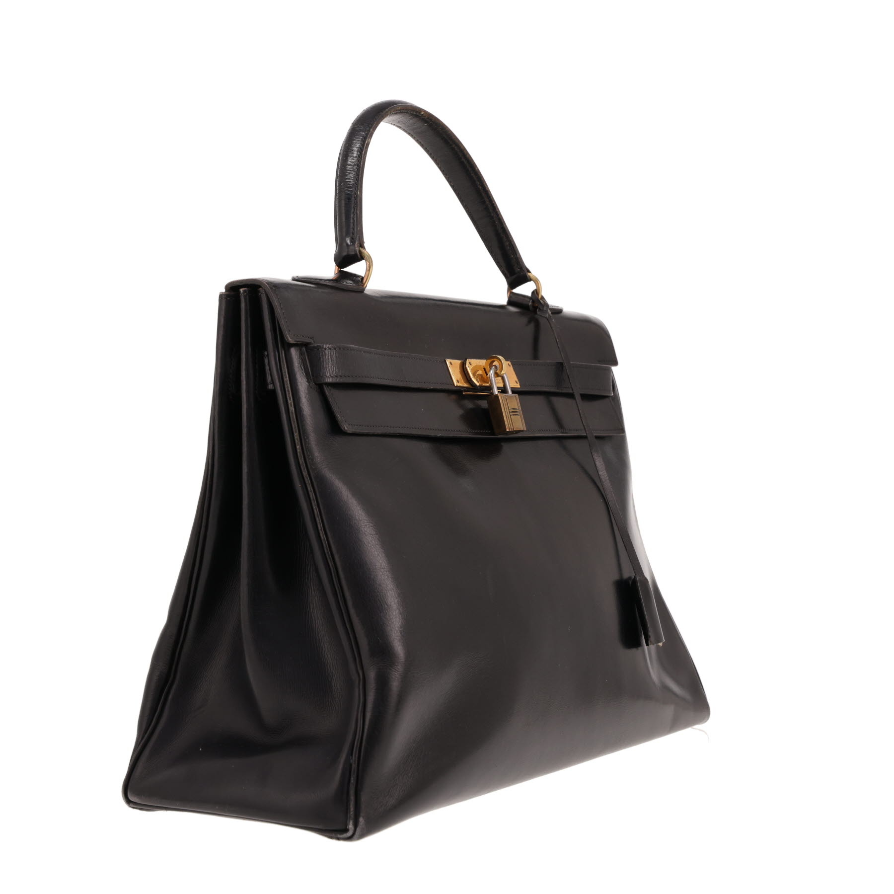 Sac à main Hermès  Kelly 35 cm en cuir box noir