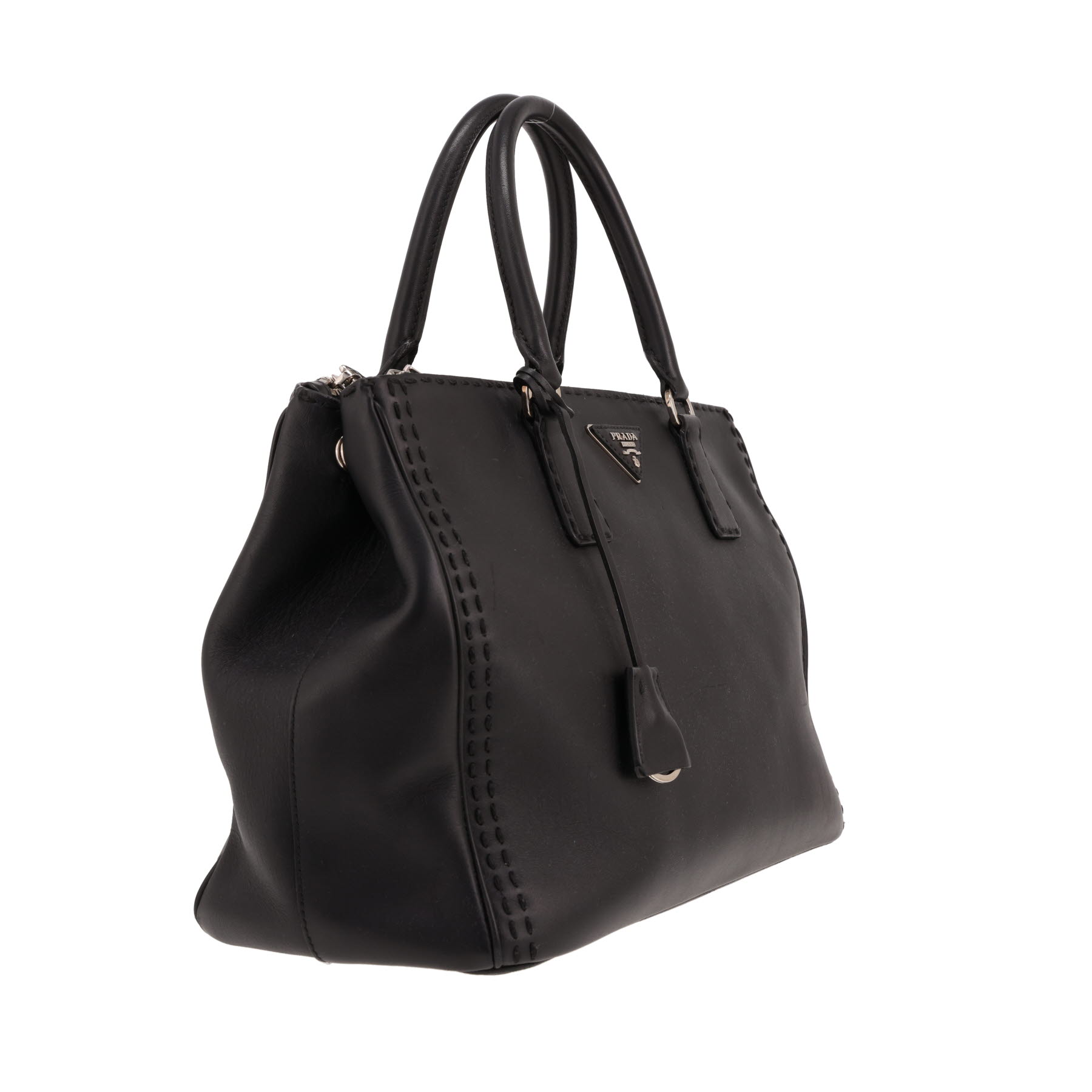 Prada Galleria handbag in black leather