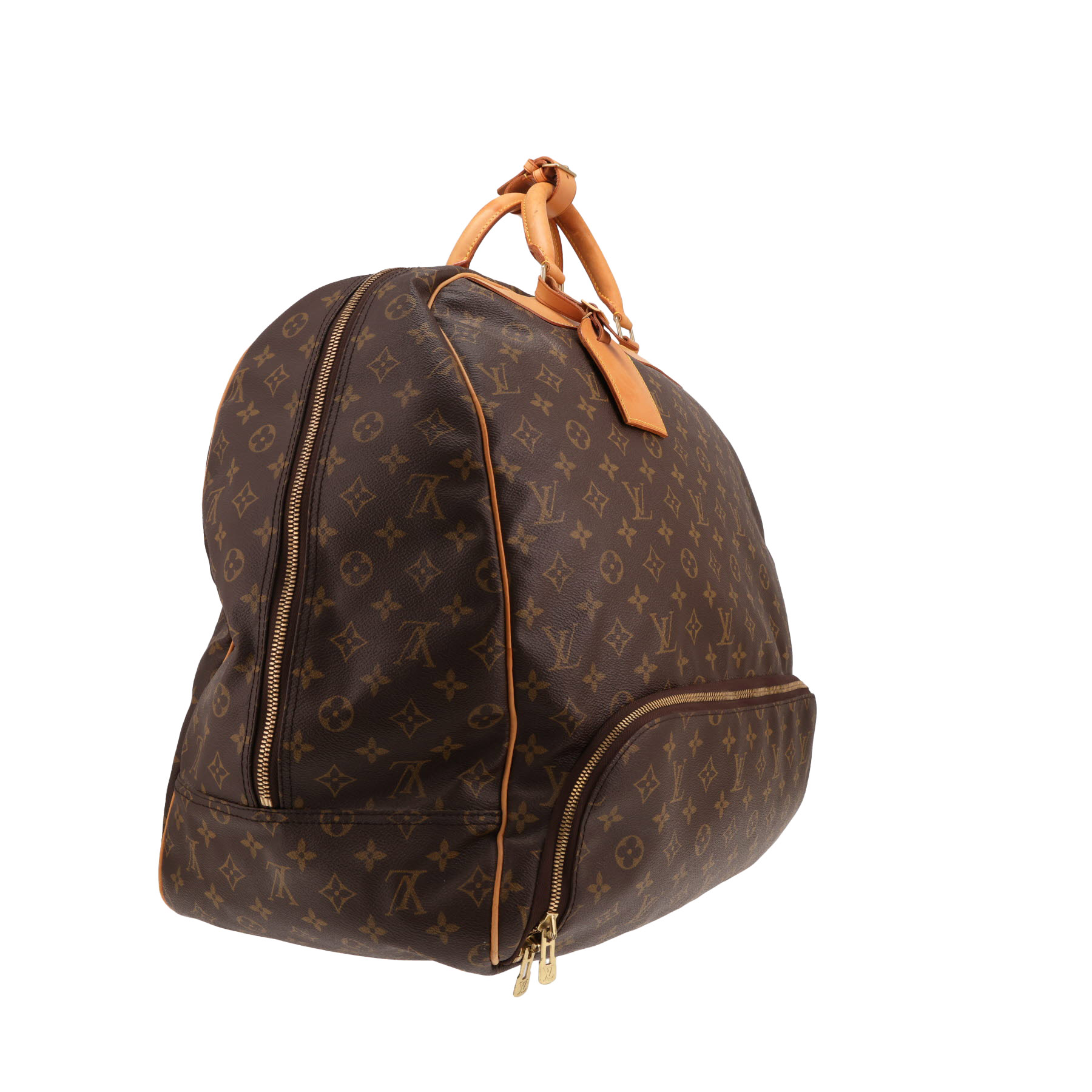 Sac de voyage Louis Vuitton  Evasion en toile monogram marron et cuir naturel
