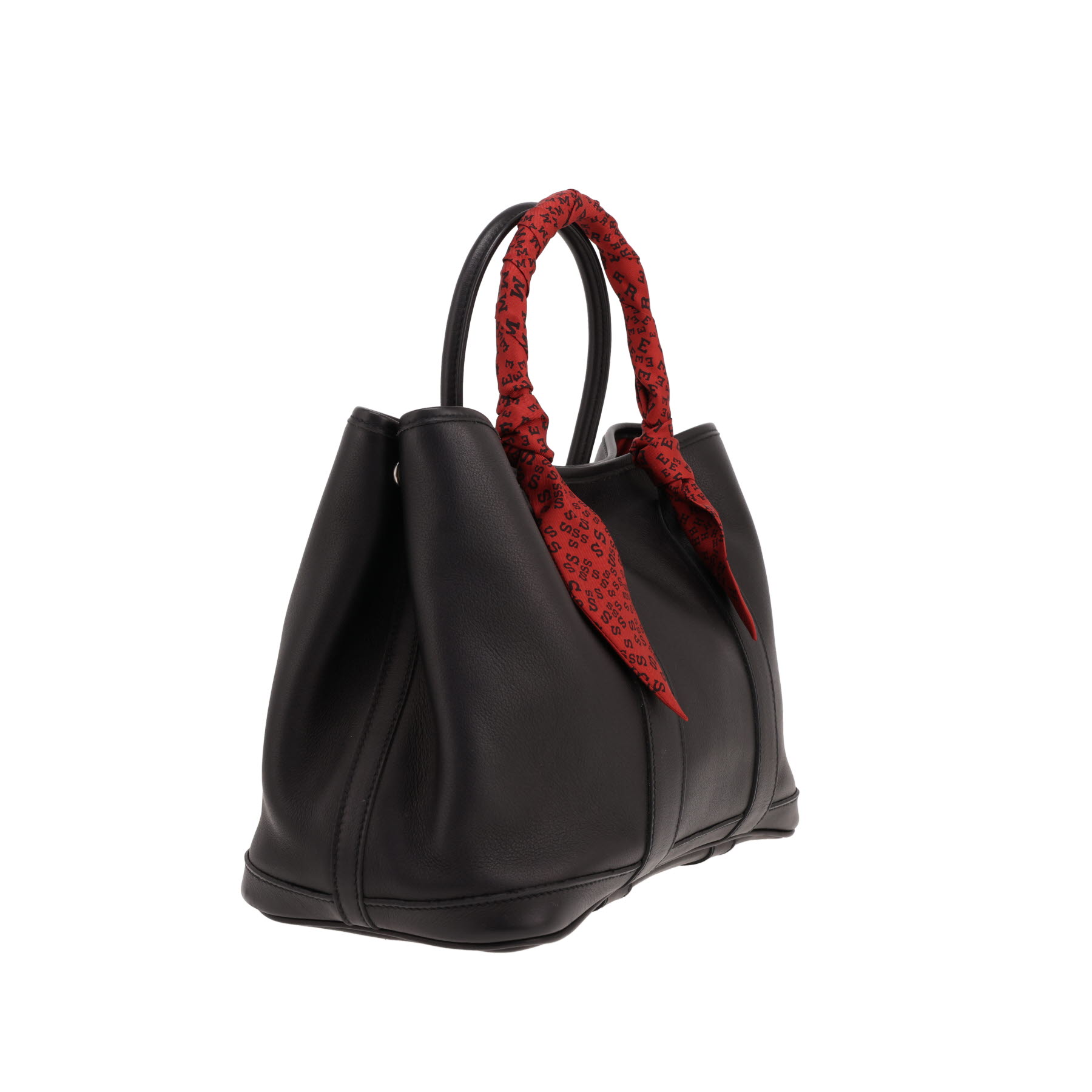 Hermès Garden Party 30 cm handbag in Noir Swift leather