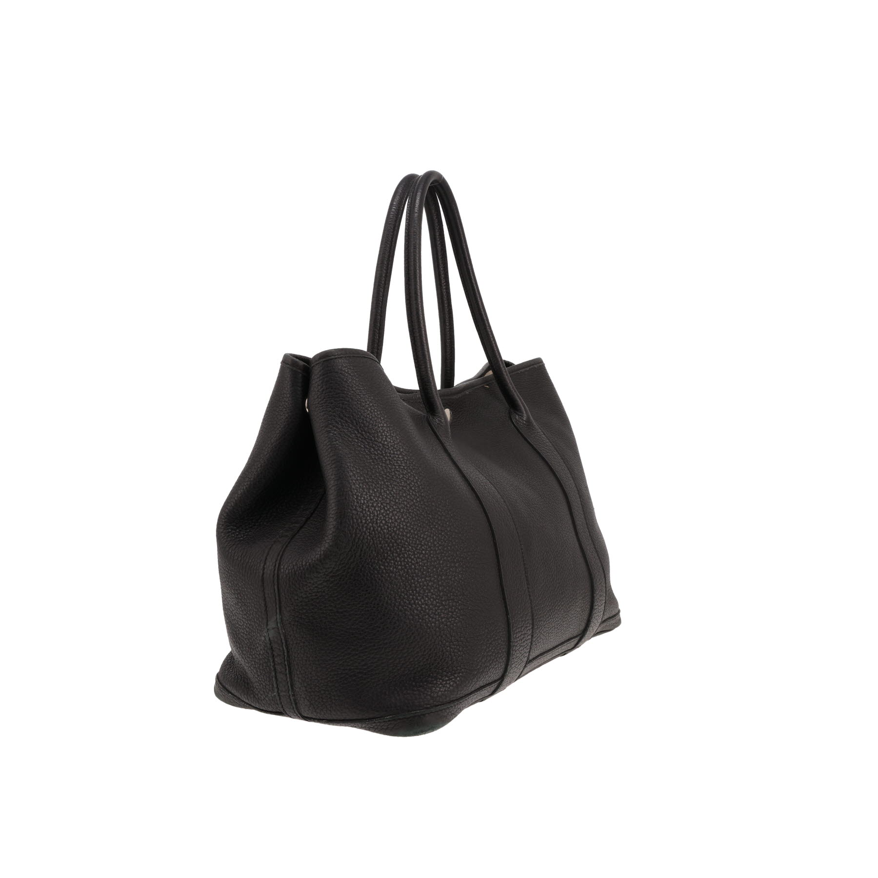 Borsa shopping Hermès “Garden” in pelle Togo Noir