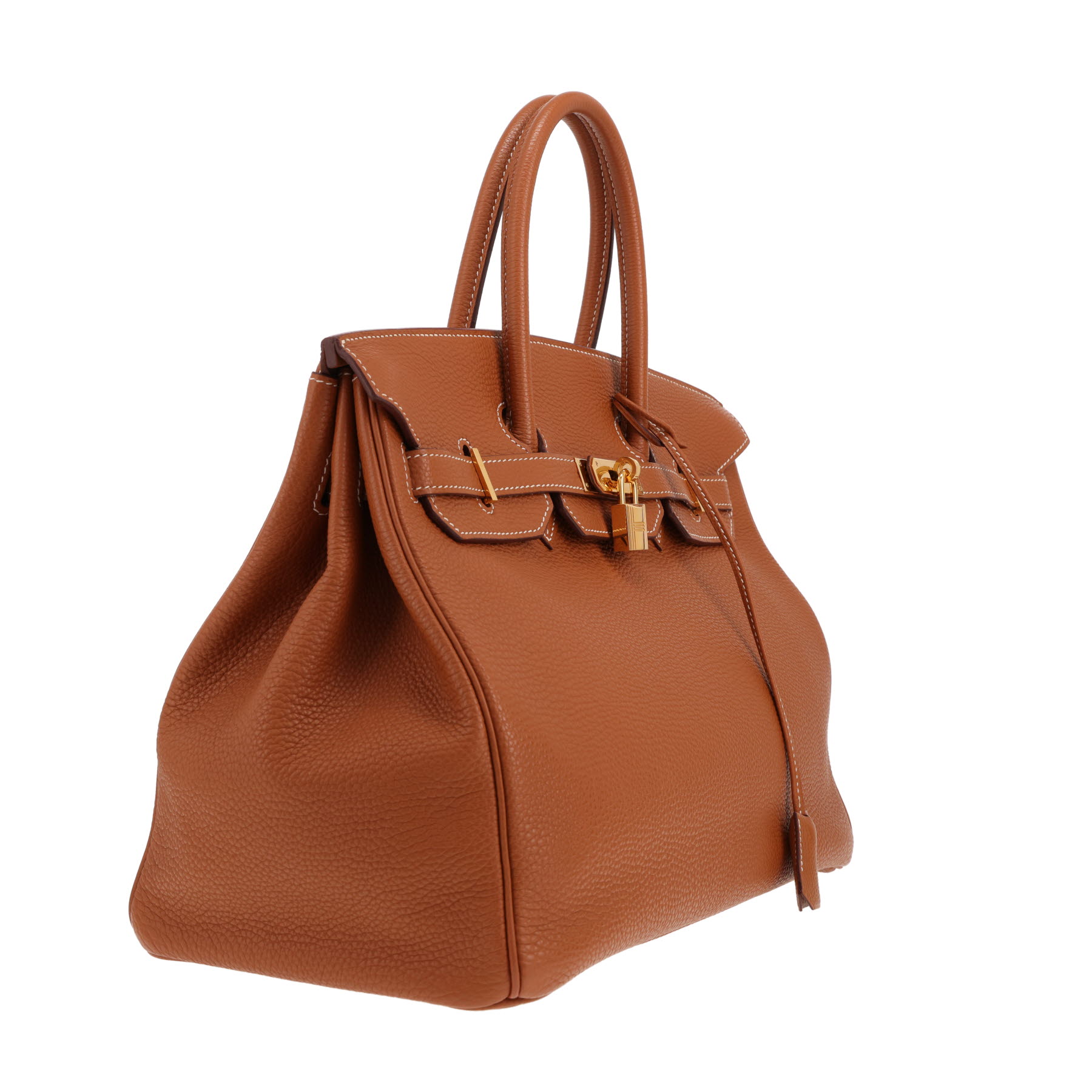 Sac à main Hermès  Birkin 35 cm en cuir togo gold