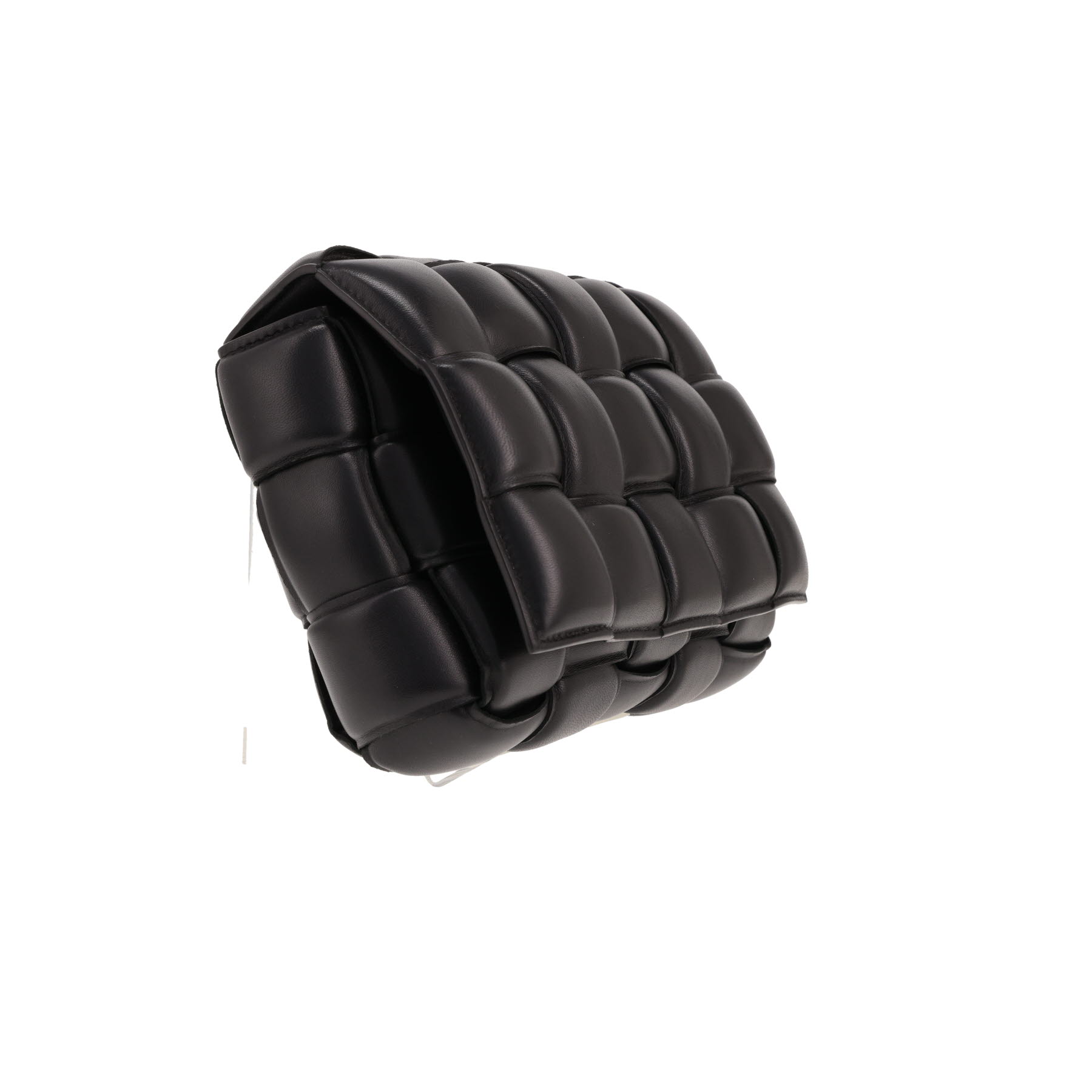Bolso bandolera «Padded Cassette» de Bottega Veneta, de piel intrecciata noire
