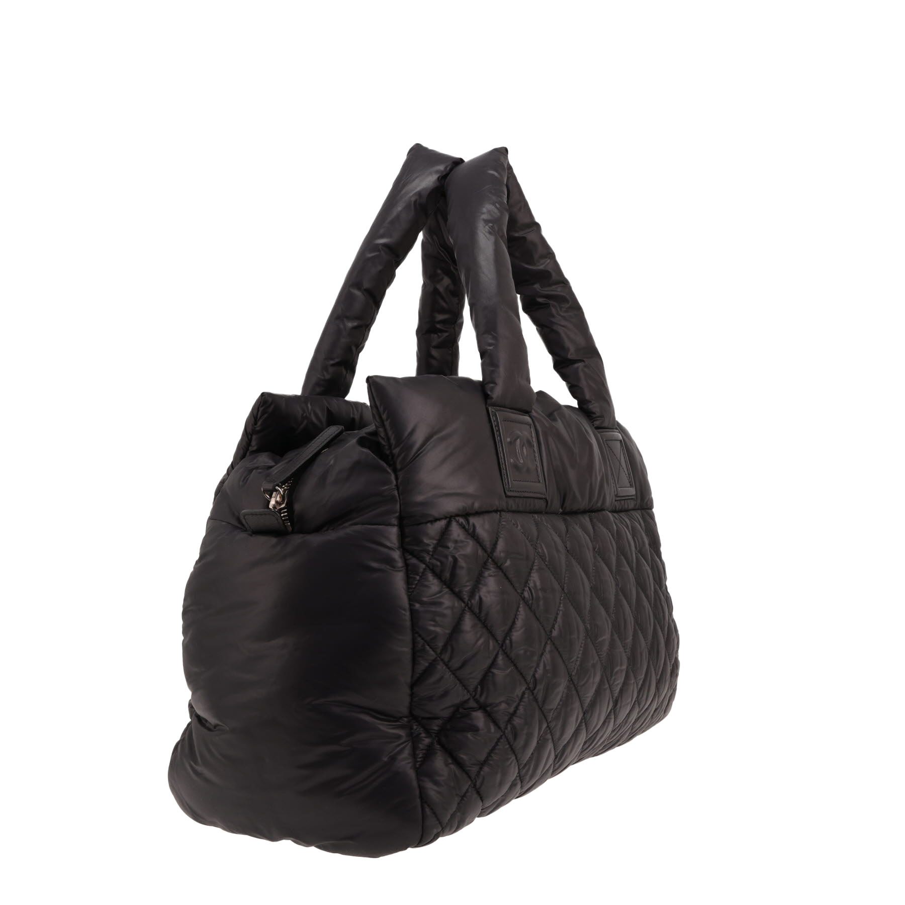 Chanel Coco Cocoon handbag in black quilted canvas