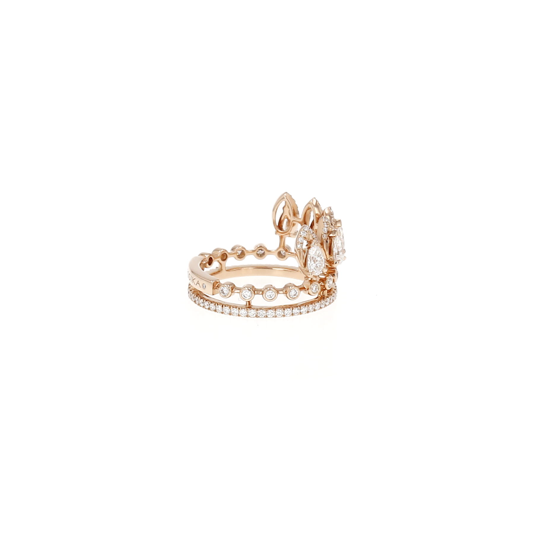 Bague Messika Desert Bloom en or rose et diamants