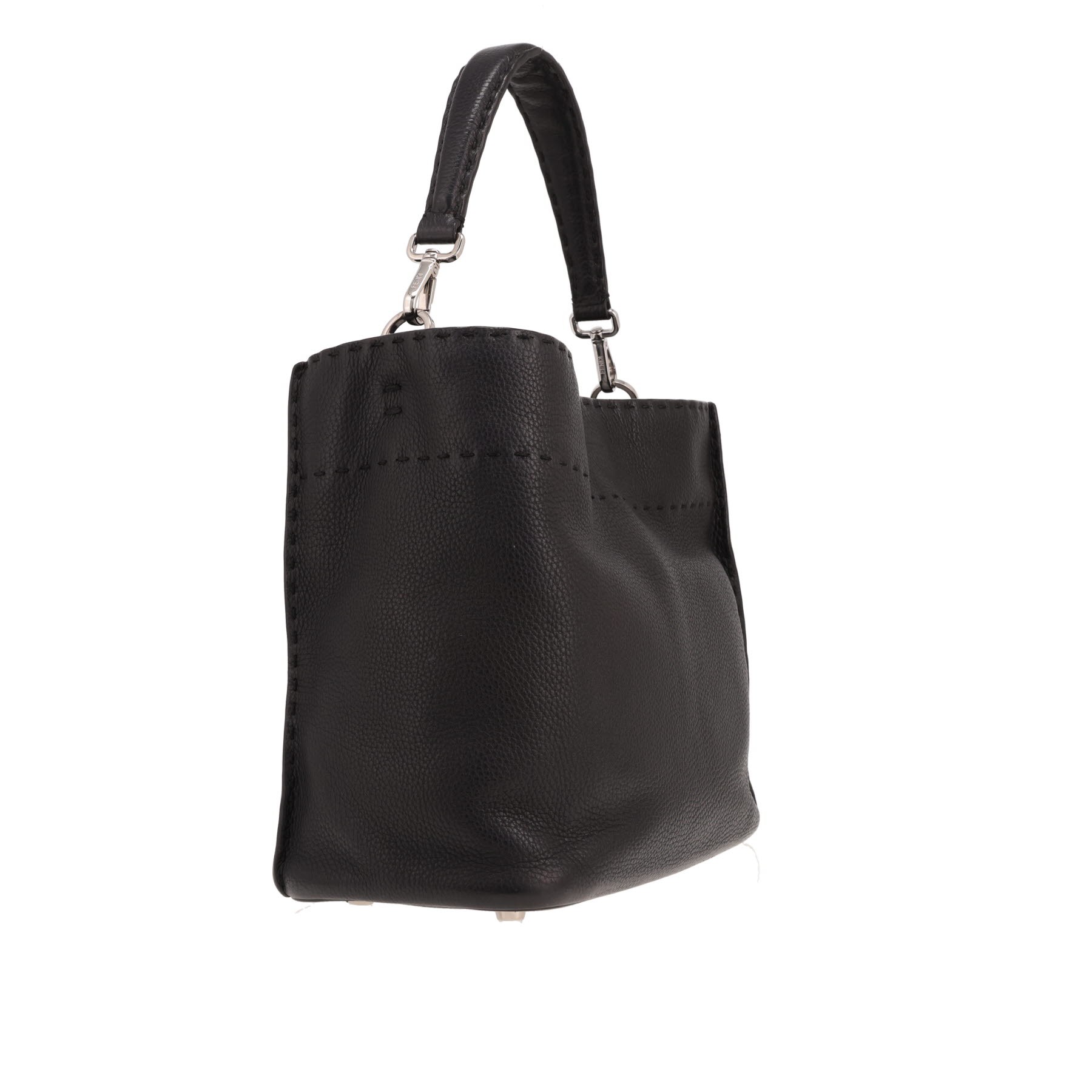 Fendi Anna Bucket Selleria handbag in black leather