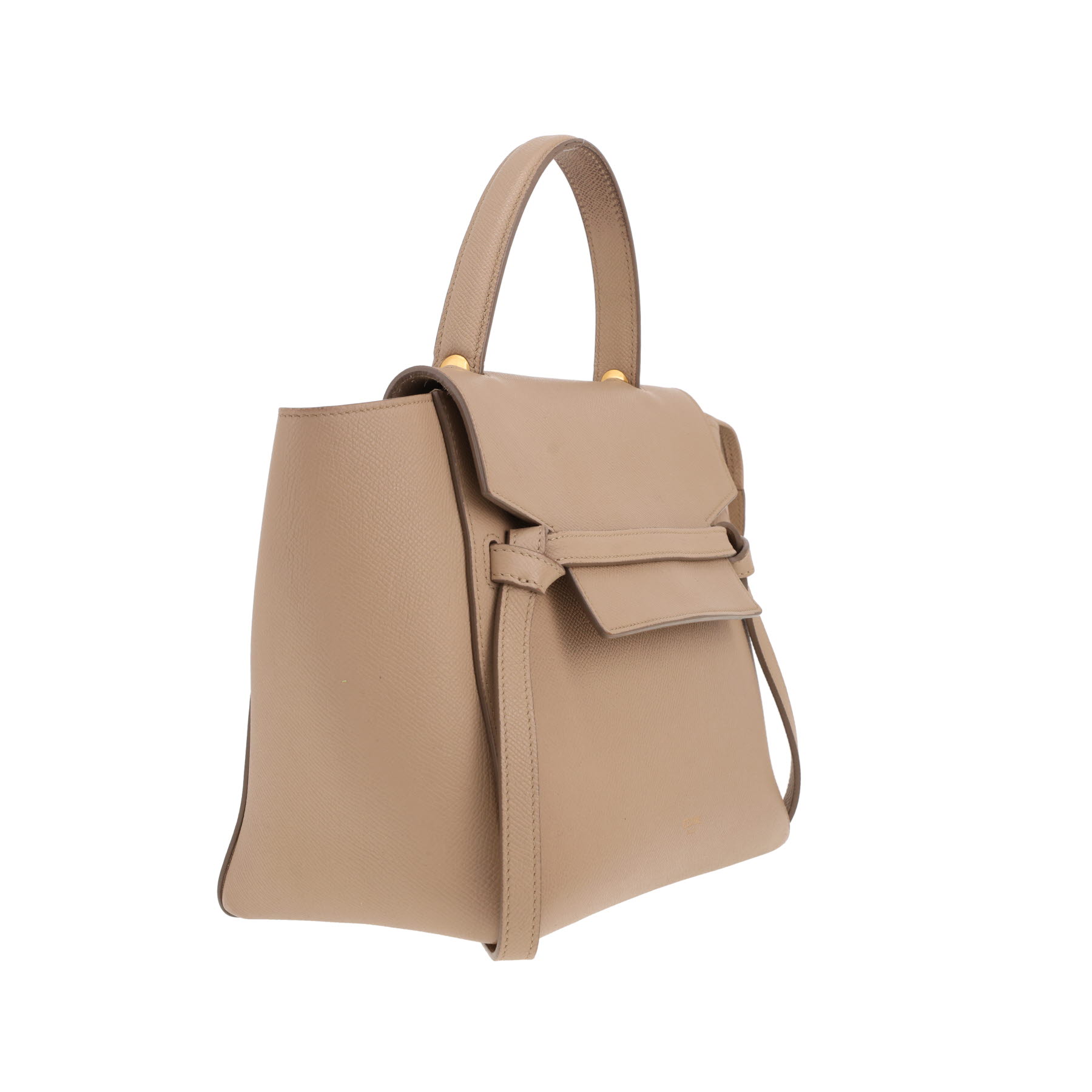 Sac bandoulière Celine  Belt Micro en cuir grainé beige