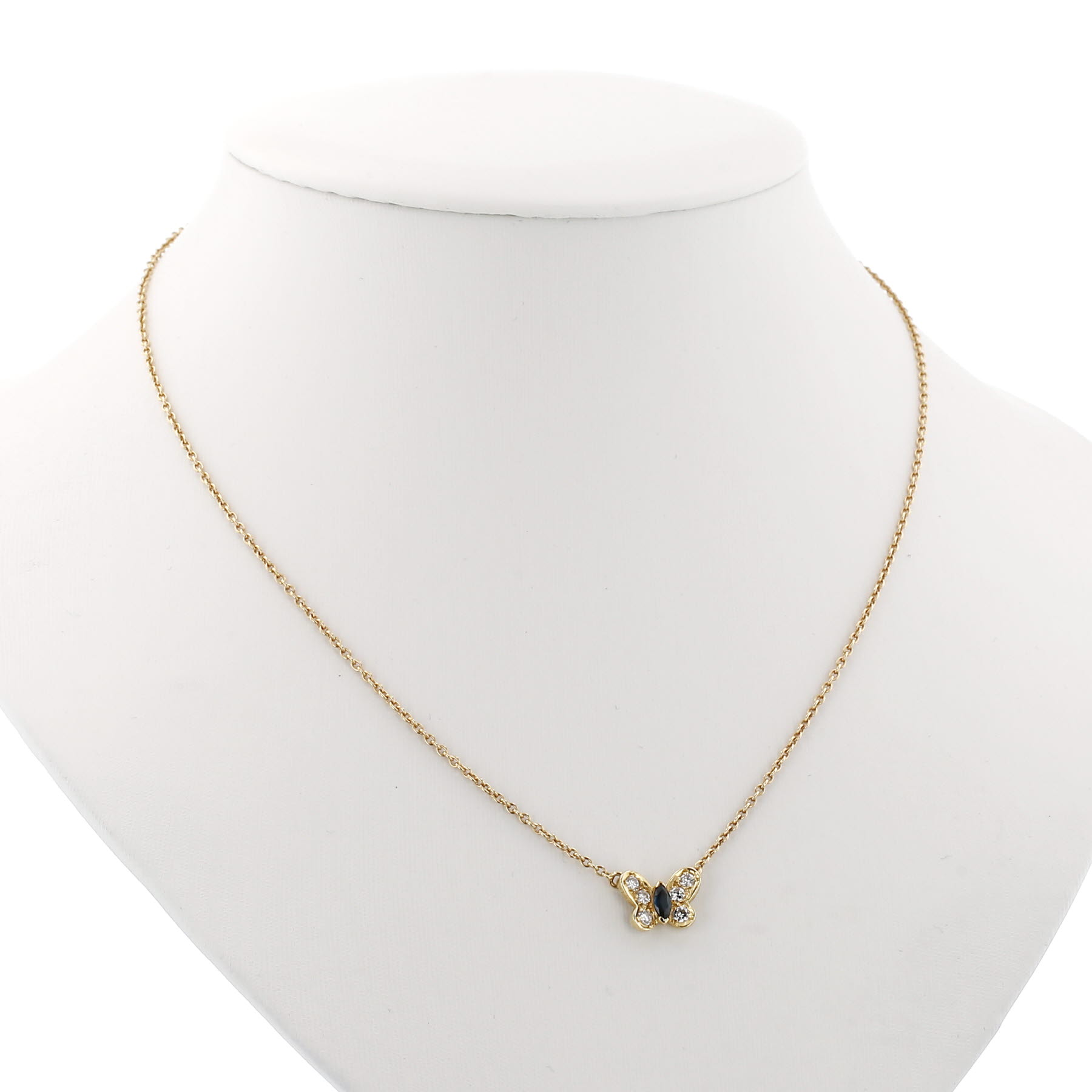 Van Cleef Arpels 1980s pendant in yellow gold, sapphire and diamonds