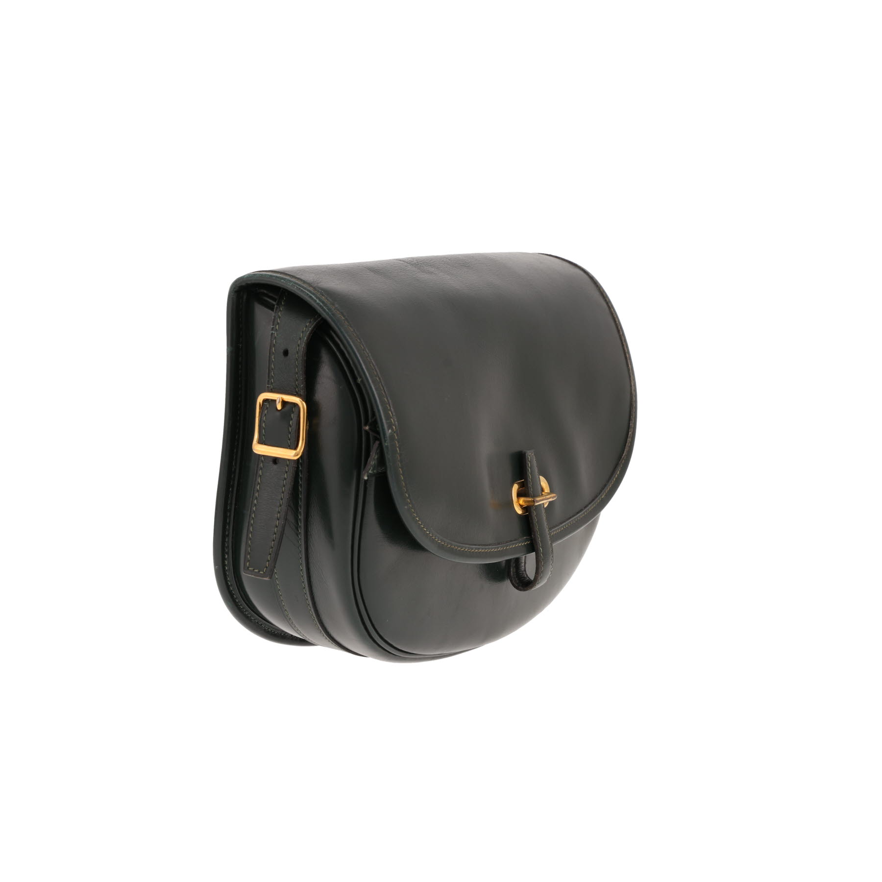 Hermès ‘Balle De Golf’ shoulder or handbag in green box leather
