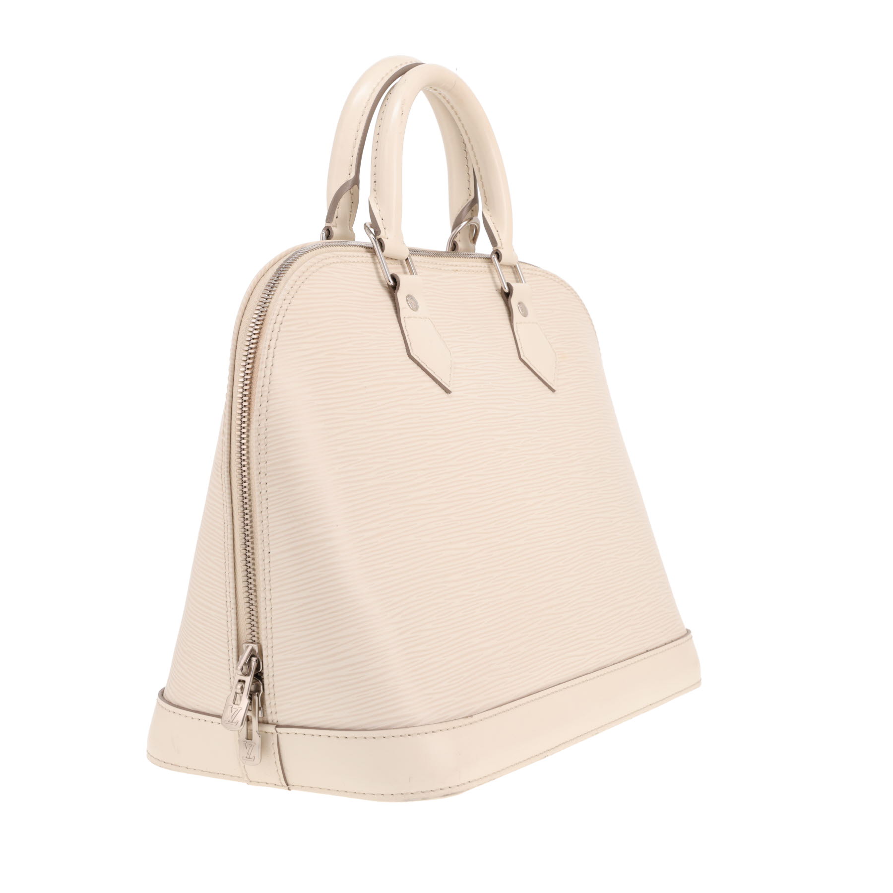 Sac à main Louis Vuitton  Alma moyen modèle  en cuir épi blanc