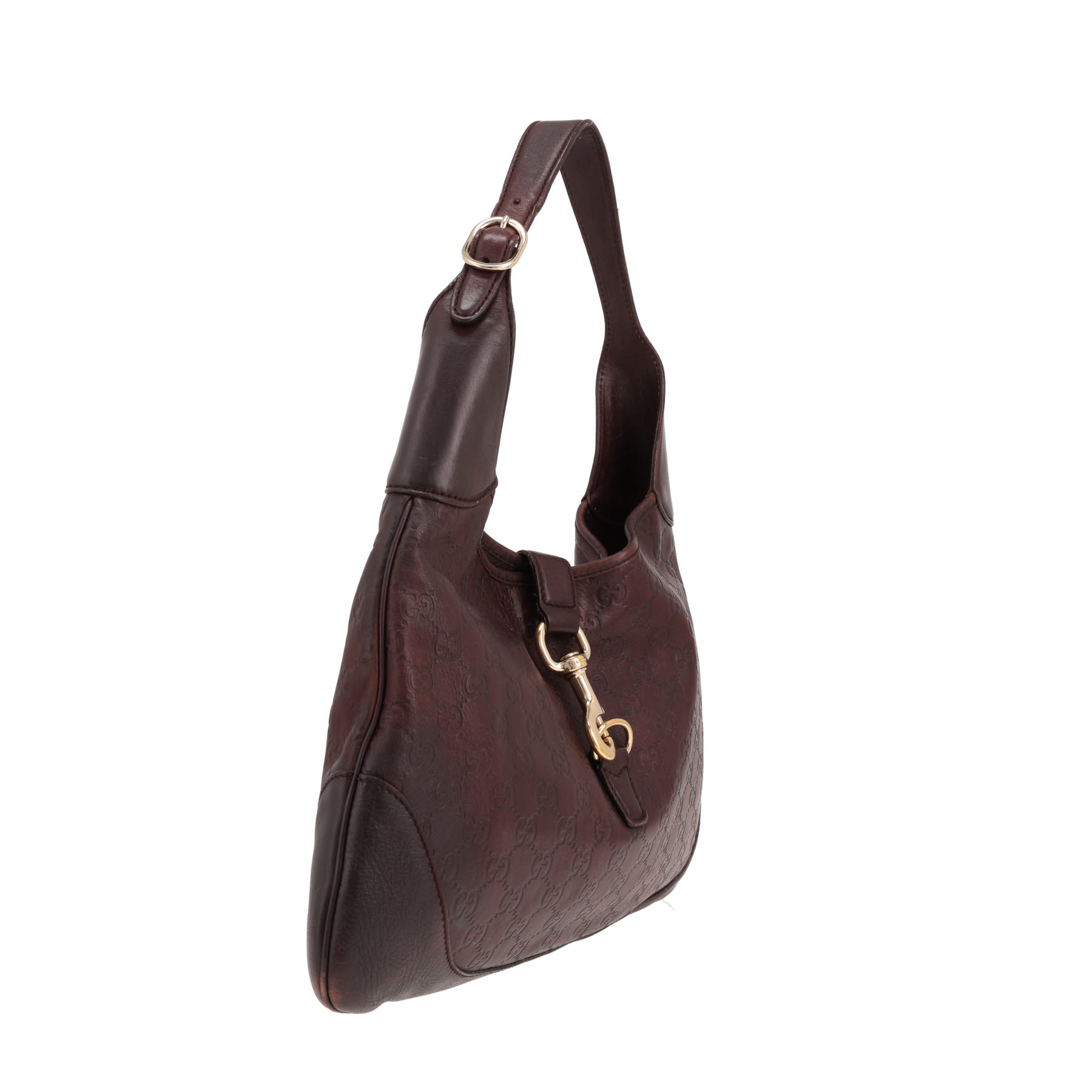 Gucci Jackie handbag in brown monogram leather