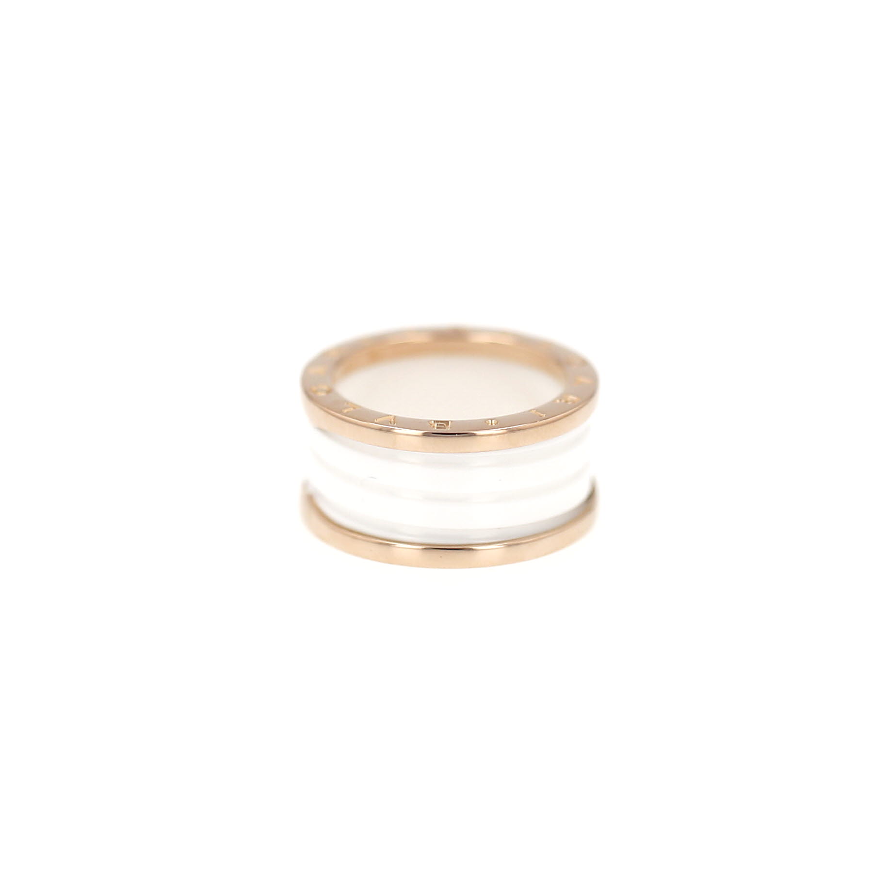 Bulgari B.Zero1 ring in rose gold and ceramic