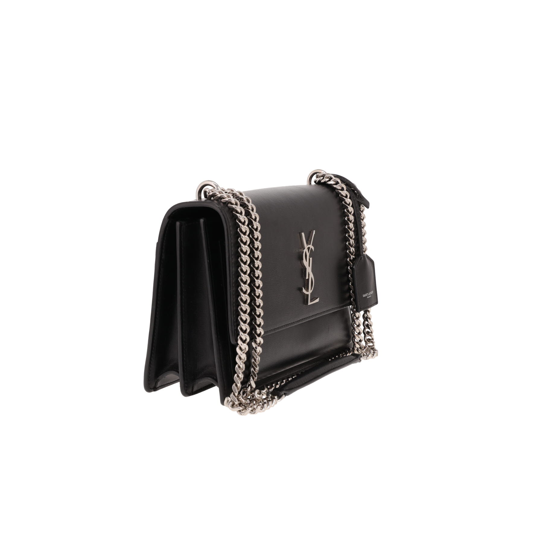 Sac à main Saint Laurent  Sunset en cuir noir