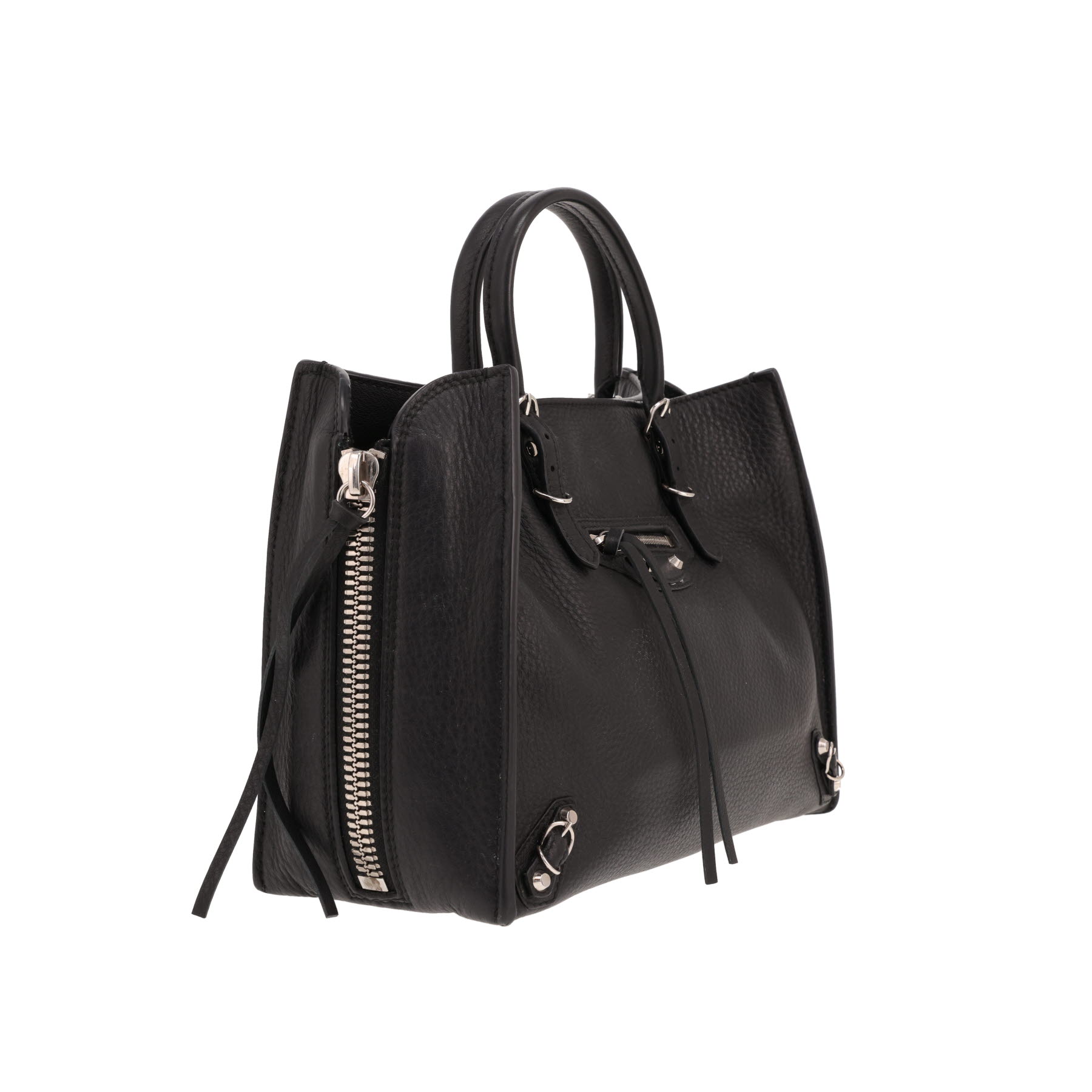 Sac à main Balenciaga  Papier en cuir noir