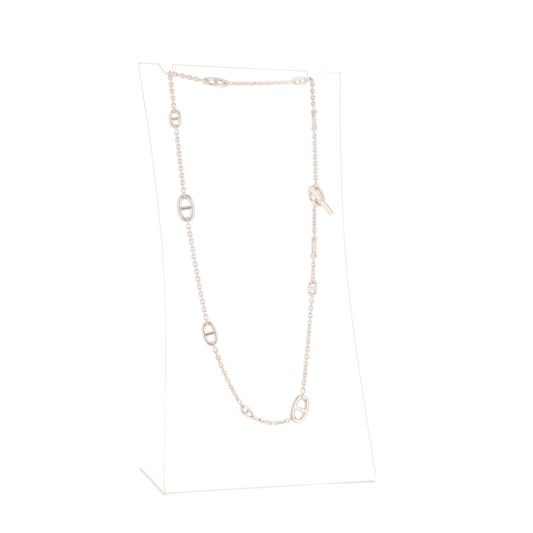 Hermès Farandole long necklace in silver