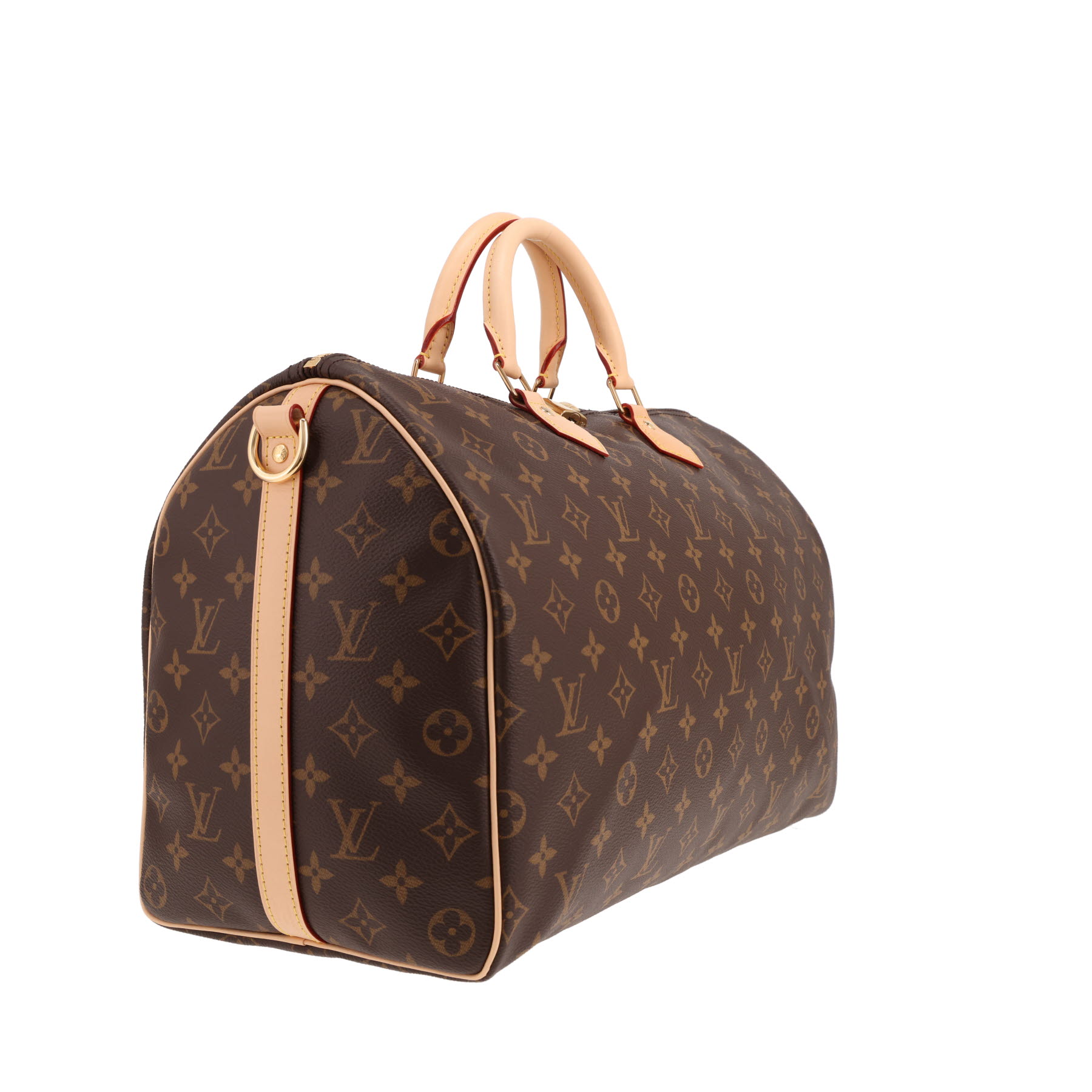Sac à main Louis Vuitton  Speedy 40 en toile monogram marron et cuir naturel