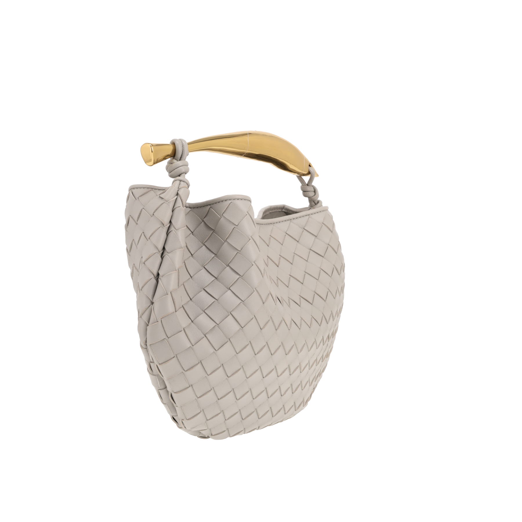 Sac à main Bottega Veneta  Sardine moyen modèle  en cuir intrecciato gris