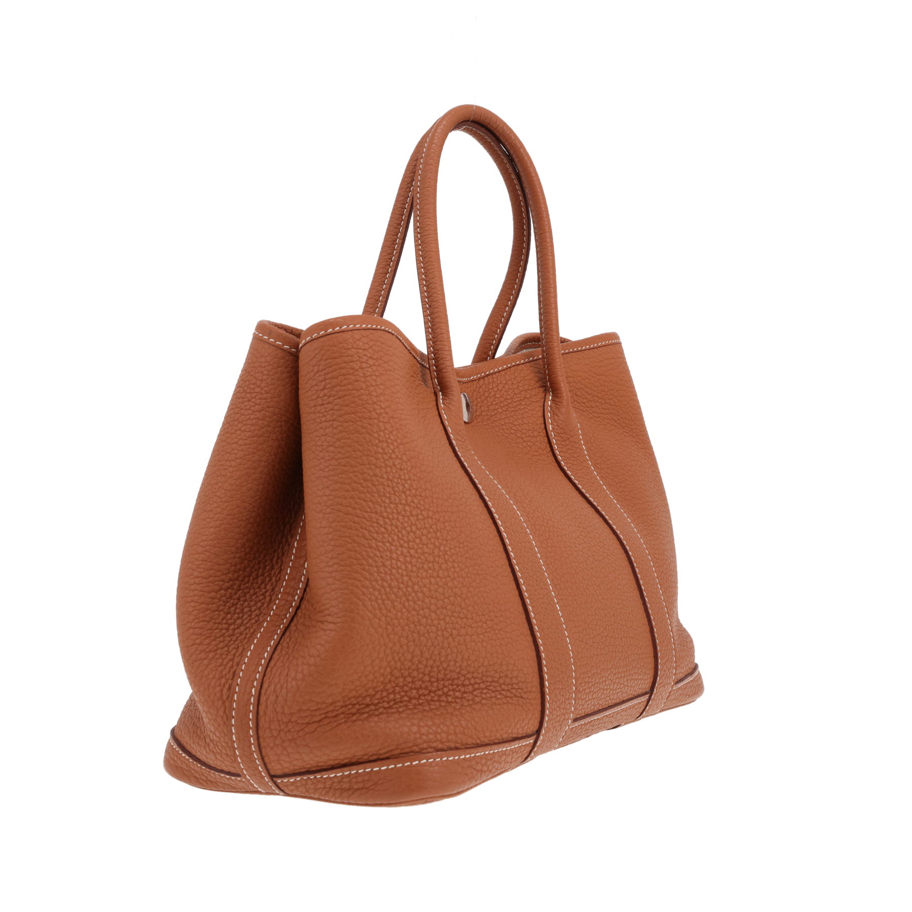 Hermès Garden Party 30 cm tote bag in Clémence Gold calfskin