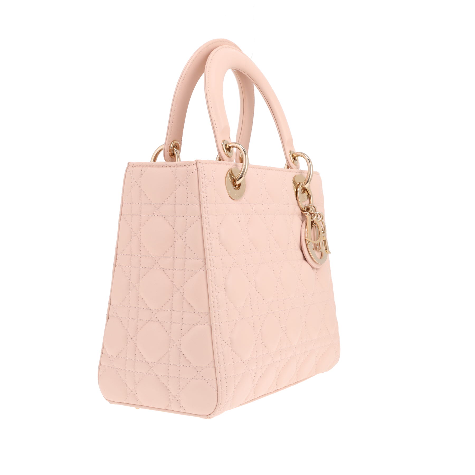 Dior Lady Dior handbag in pink cannage leather