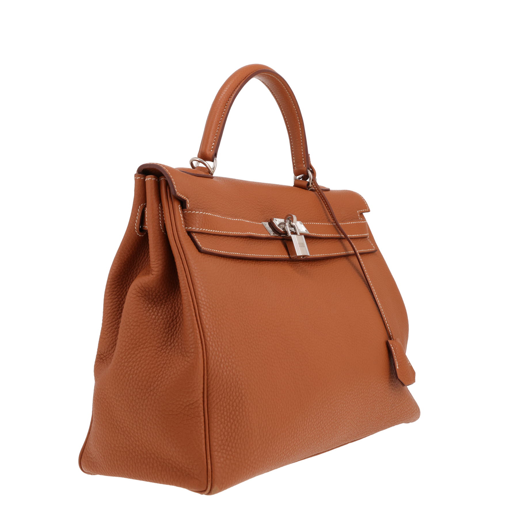 Hermès Kelly 35 cm handbag in Gold Togo leather
