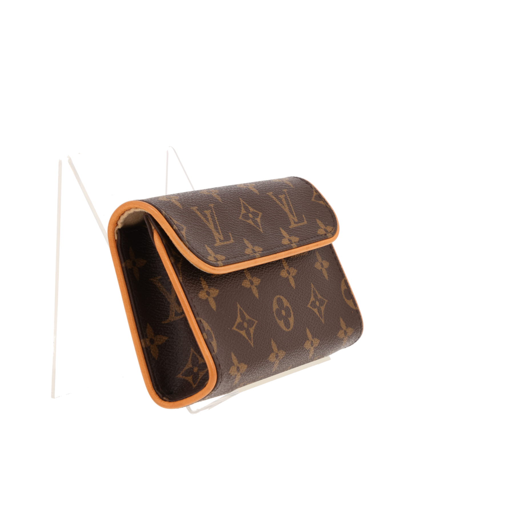 Pochette-ceinture Louis Vuitton  Florentine en toile monogram marron et cuir naturel