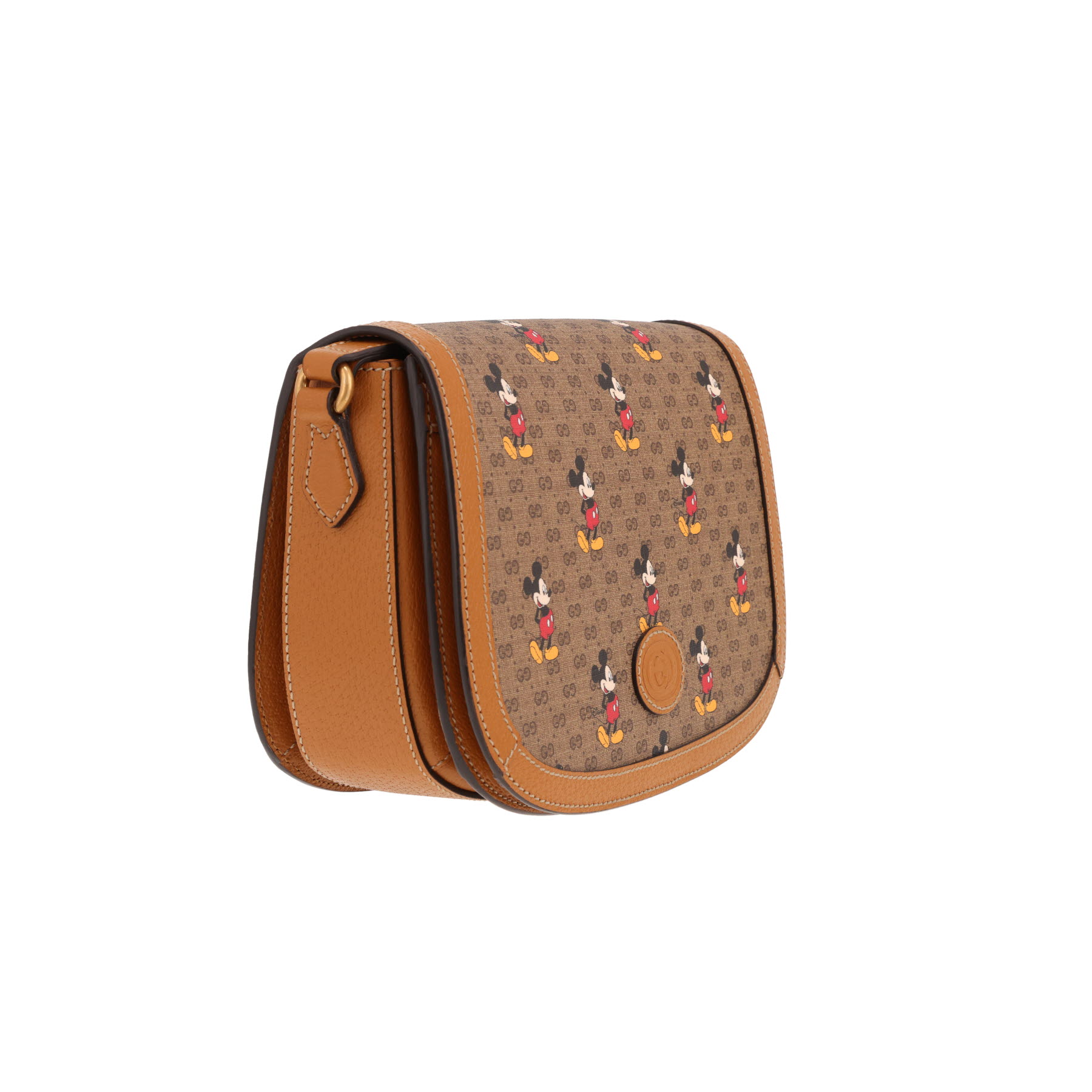 Gucci shoulder bag  Mini GG bag in brown logo canvas and brown leather