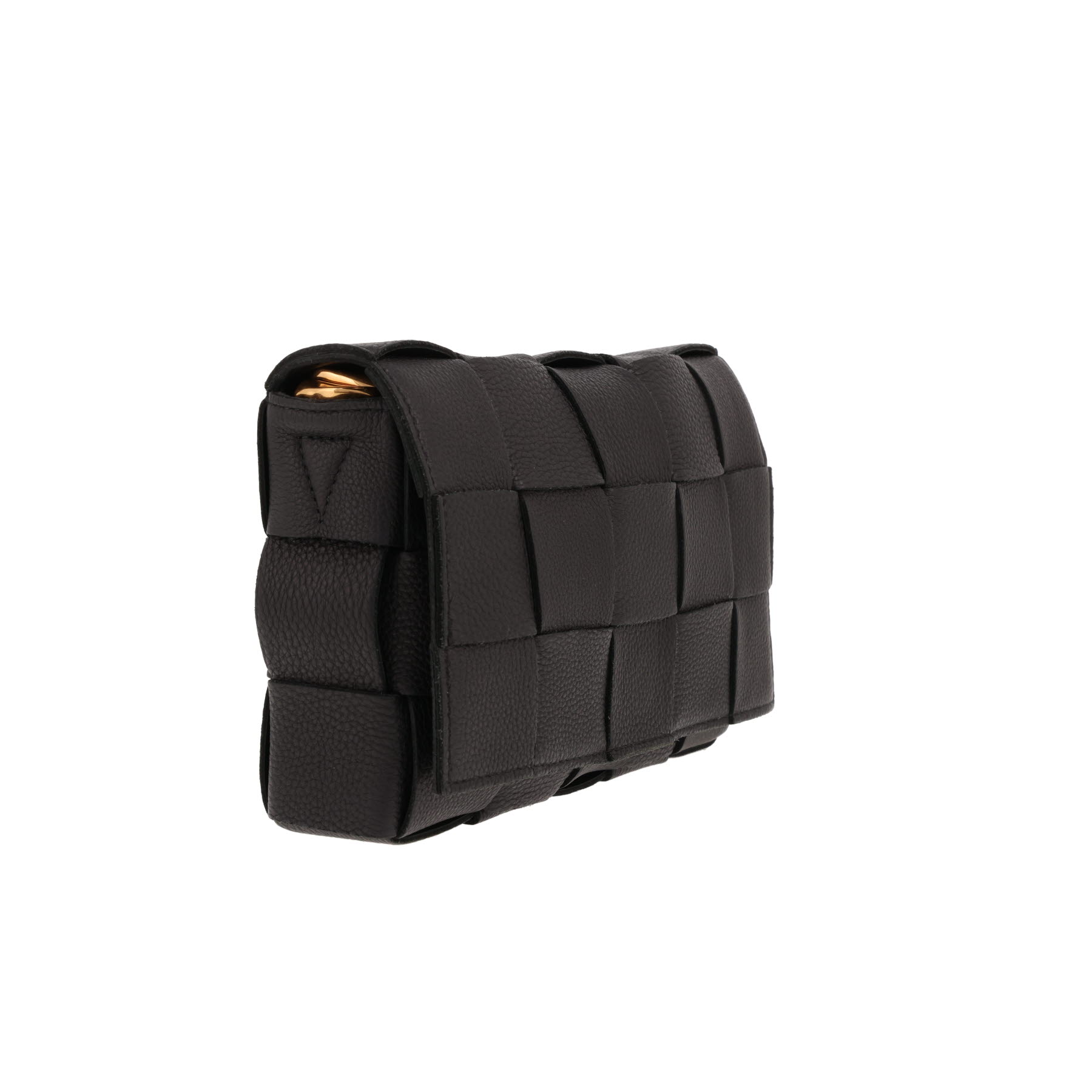 Bottega Veneta Cassette shoulder bag in Noir intrecciato leather