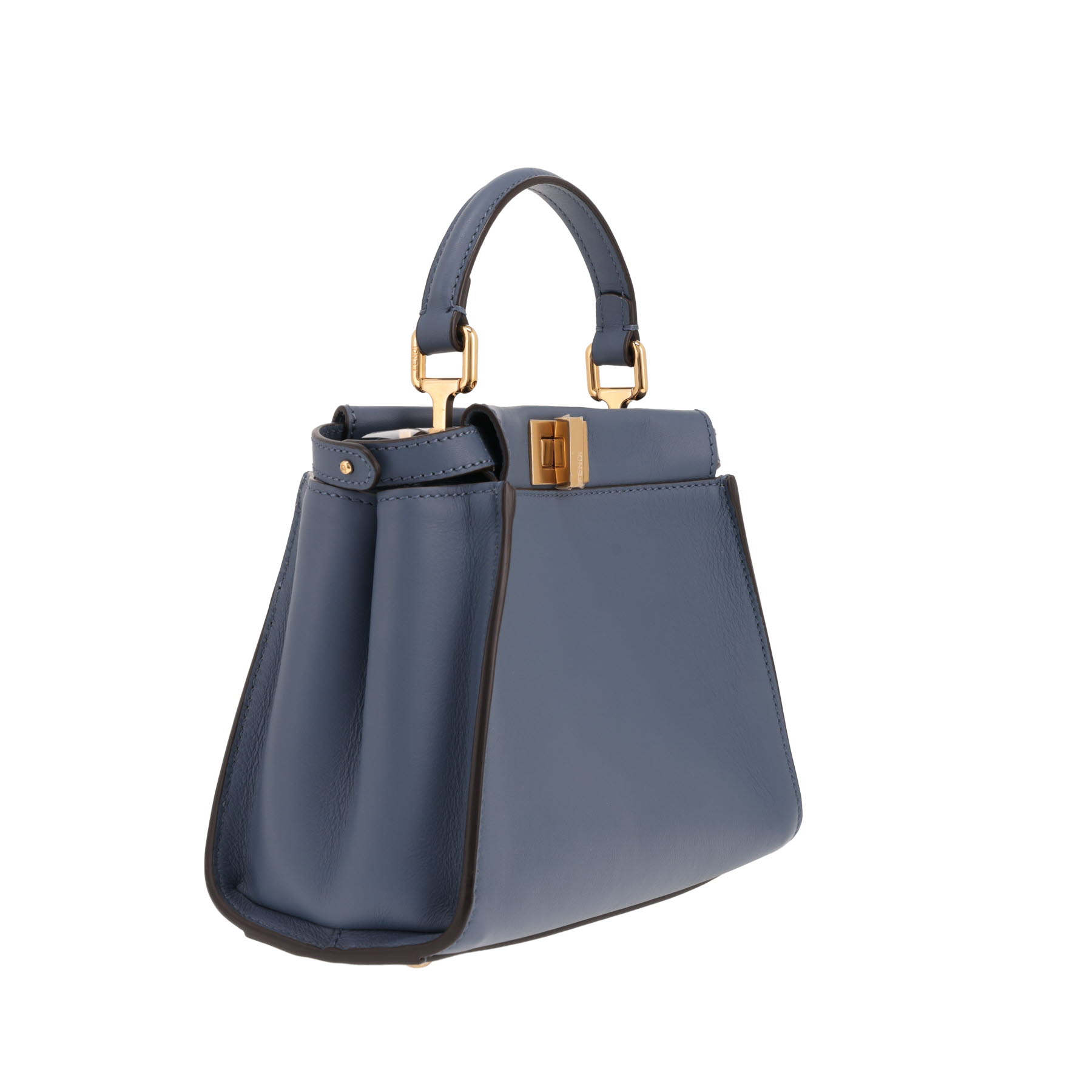Fendi Mini Peekaboo shoulder bag in blue leather