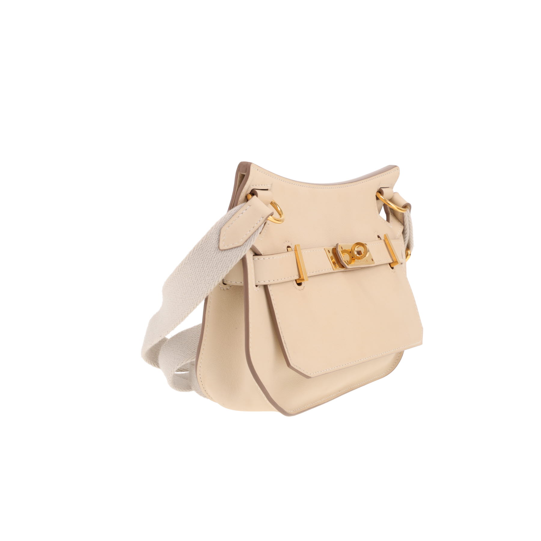 Borsa a tracolla Hermès  Jypsiere mini  in pelle Swift Craie